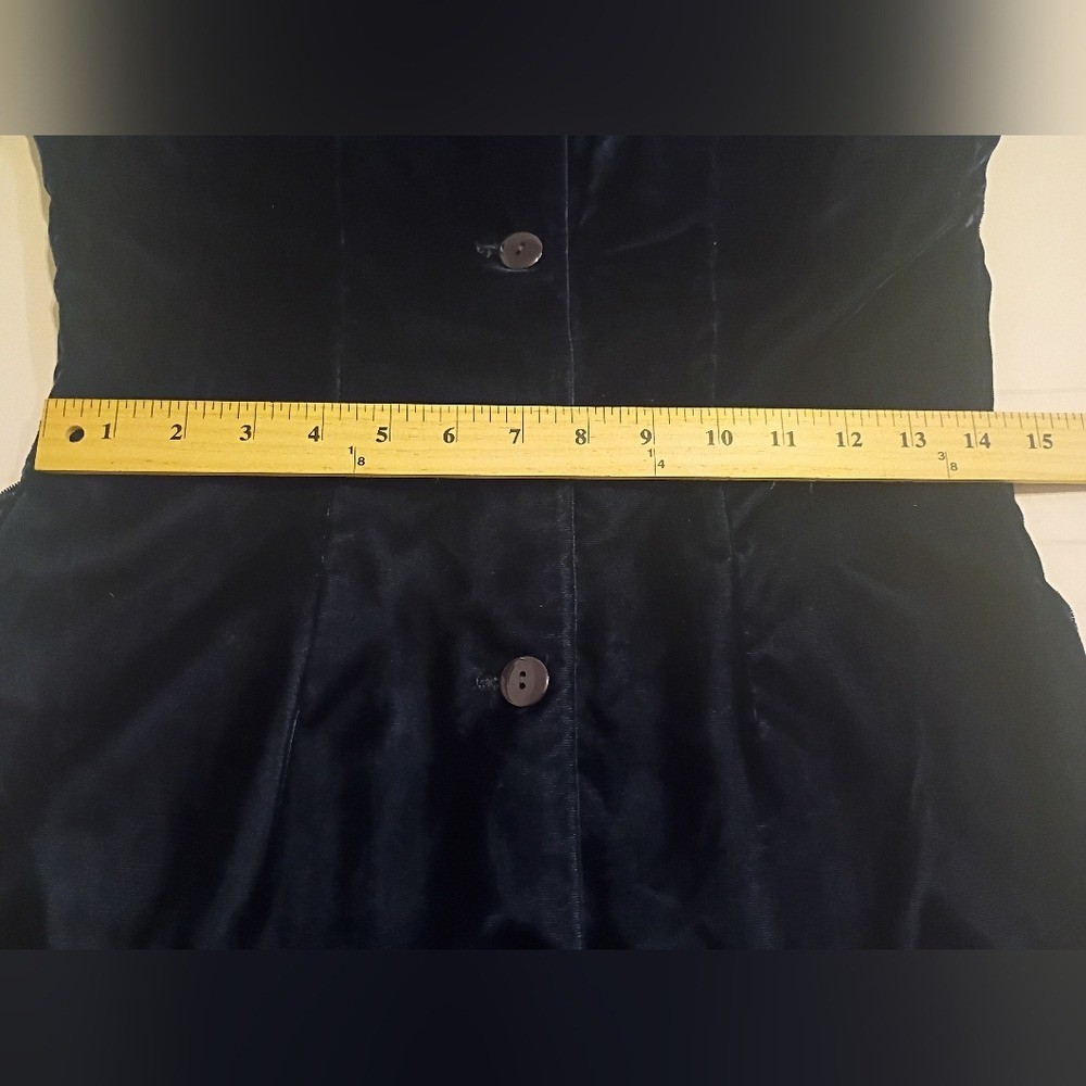 VTG Jessica Howard Elegant Navy Blue Velvet Dress Sz 4P