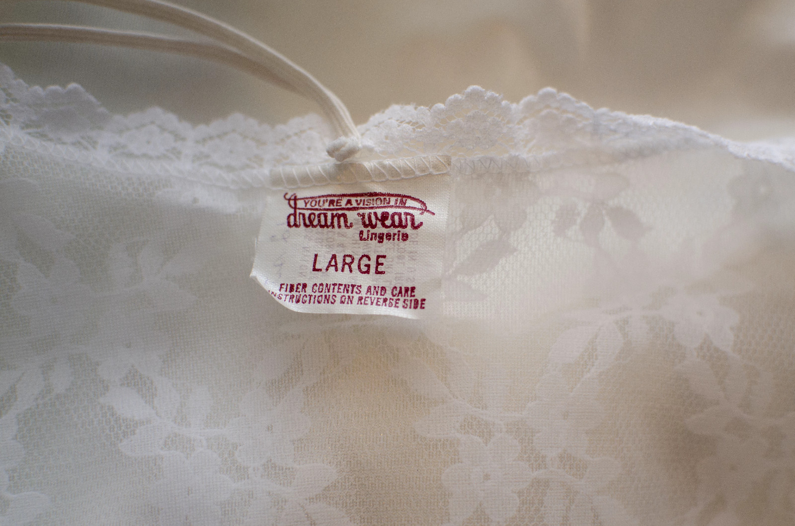 Vintage Dream Wear Sheer White Bridal Robe Lace Accents Sz L