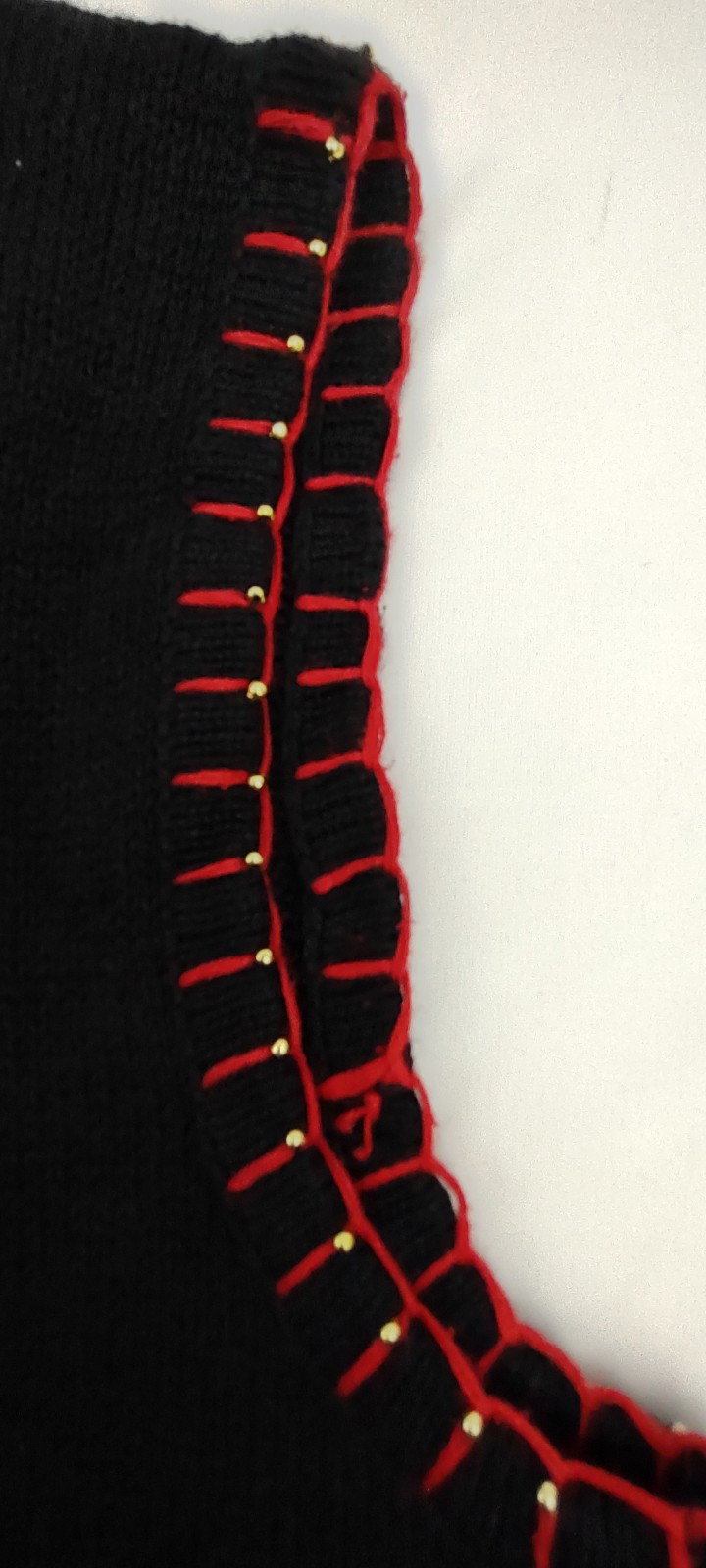 Vtg Designers Originals Studio Joy Women Christmas Knit Vest Trees Embellished