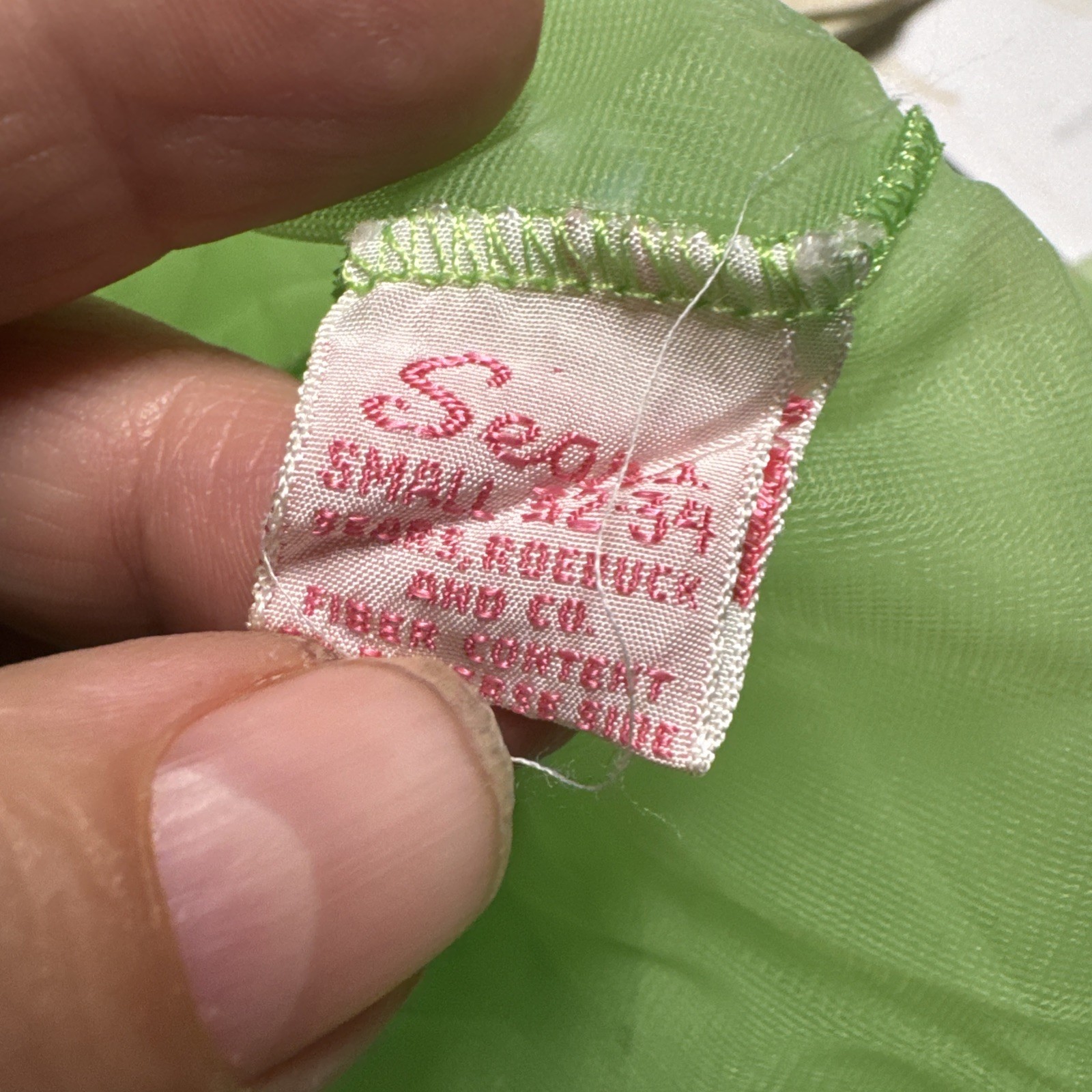 Vintage Retro Groovy Highlighter Green 3piece Lingerie Sleep Set Sexy Set