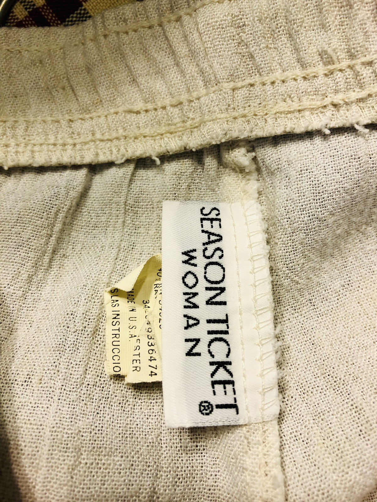 Women’s Plus Size 20W Ivory Poly- Rayon 42” Waist 28” Inseam Pants Season Ticket