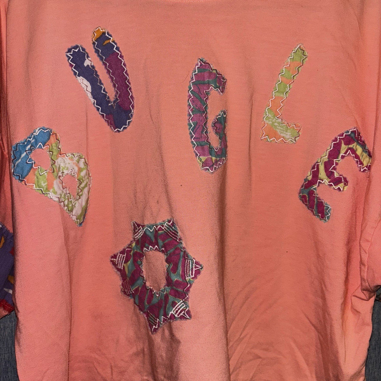 Vtg Bugle Boy Shirt Womens Crop Top With Drawstring 80s 90s Pink Workout