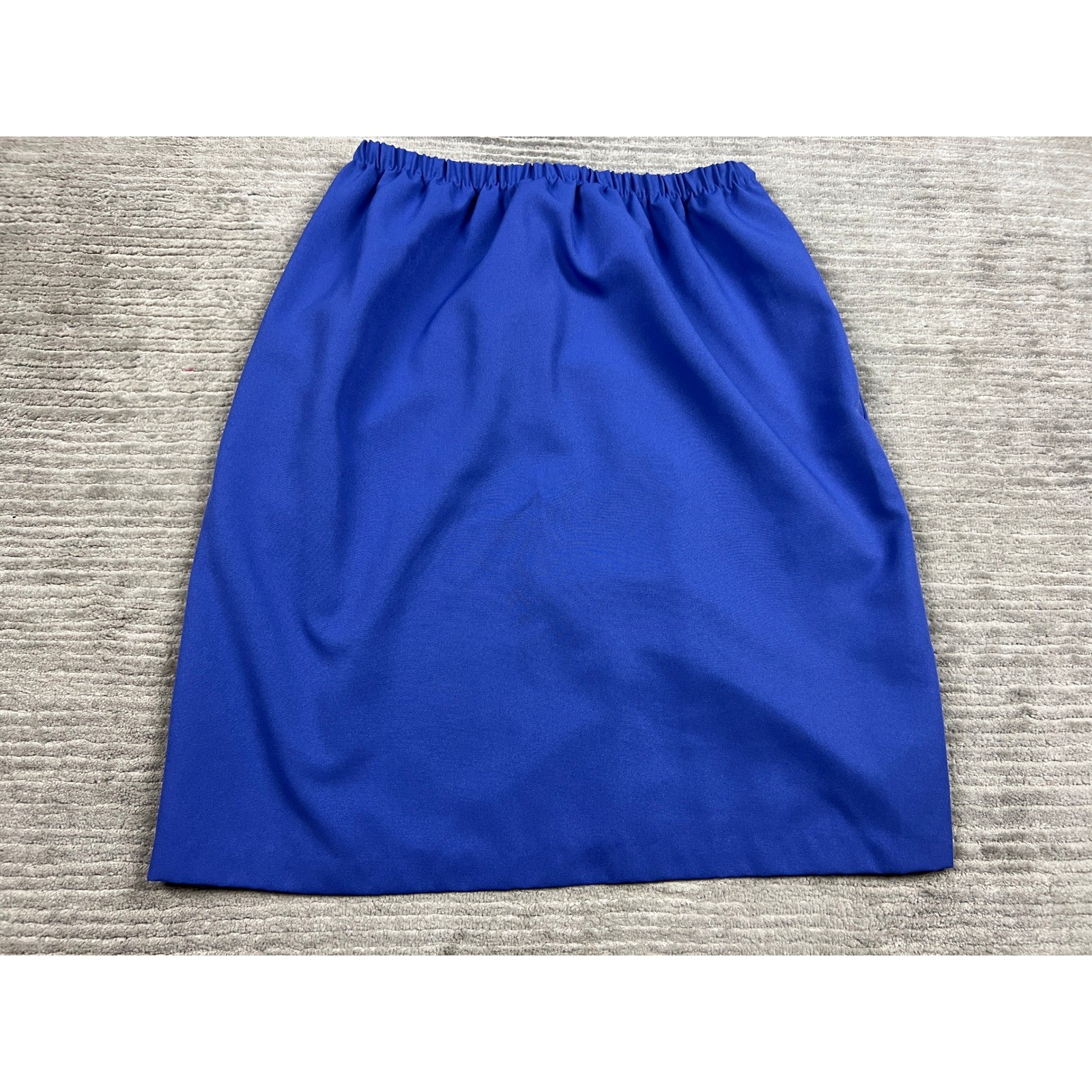 Unbranded Skirt Women Medium Blue Vintage Pencil Elastic Waist Made in USA 26846
