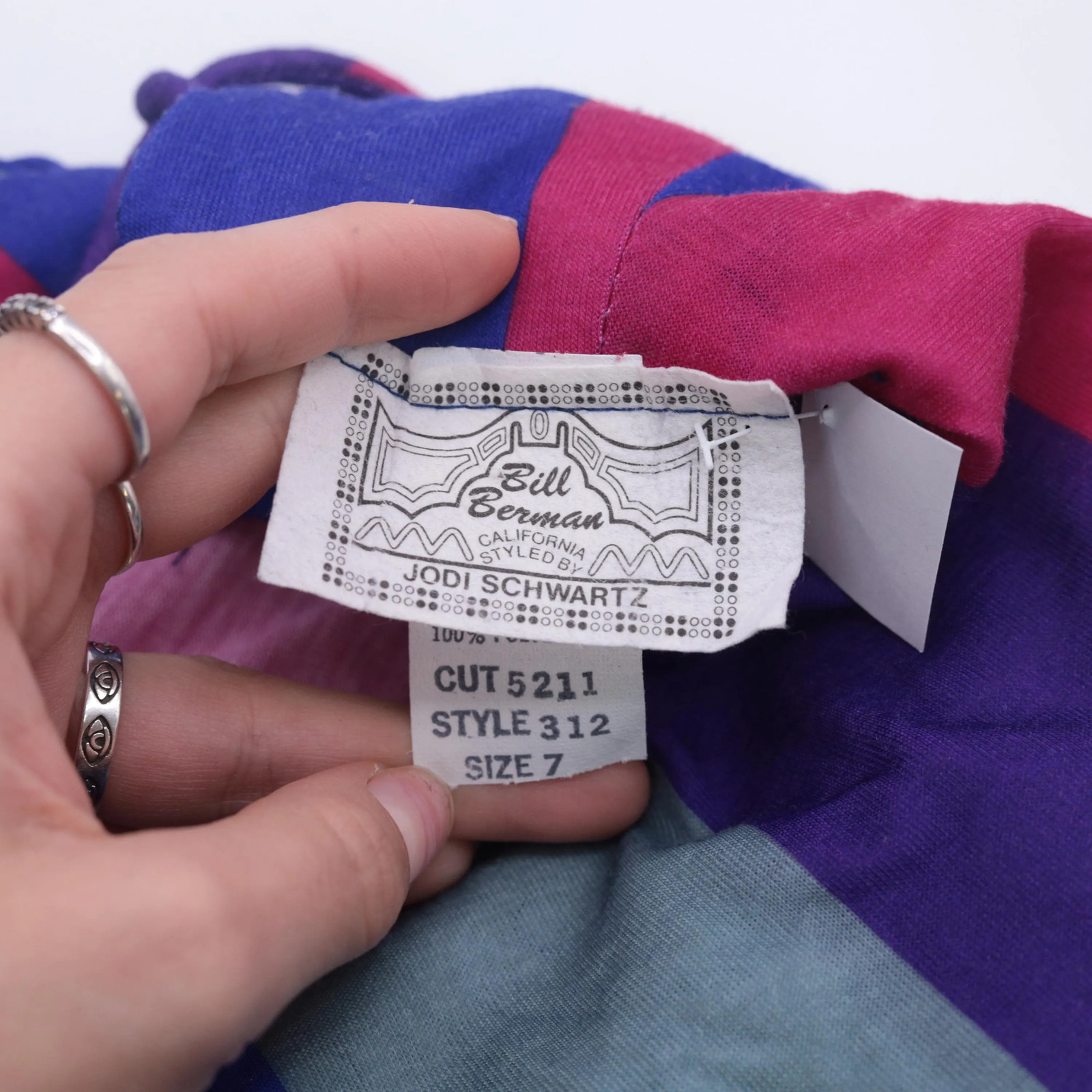 80s Sundress Chevron Striped Midi Dress Blue Pink Purple Boho Hippie 1980s Bohem