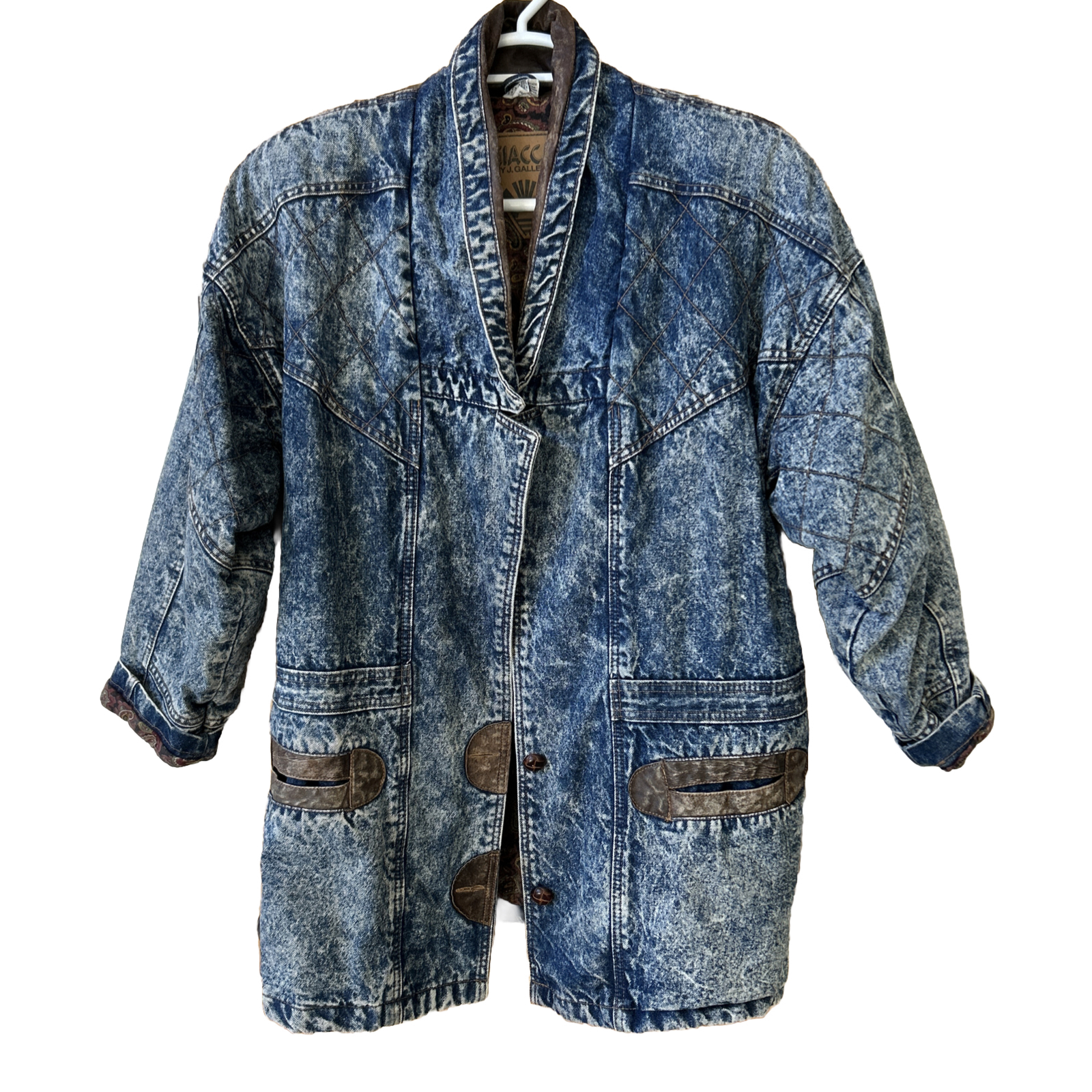 Vtg Y2K Farm Work Lined Warm Denim Farm Jacket Coat Size LG Women’s EUC
