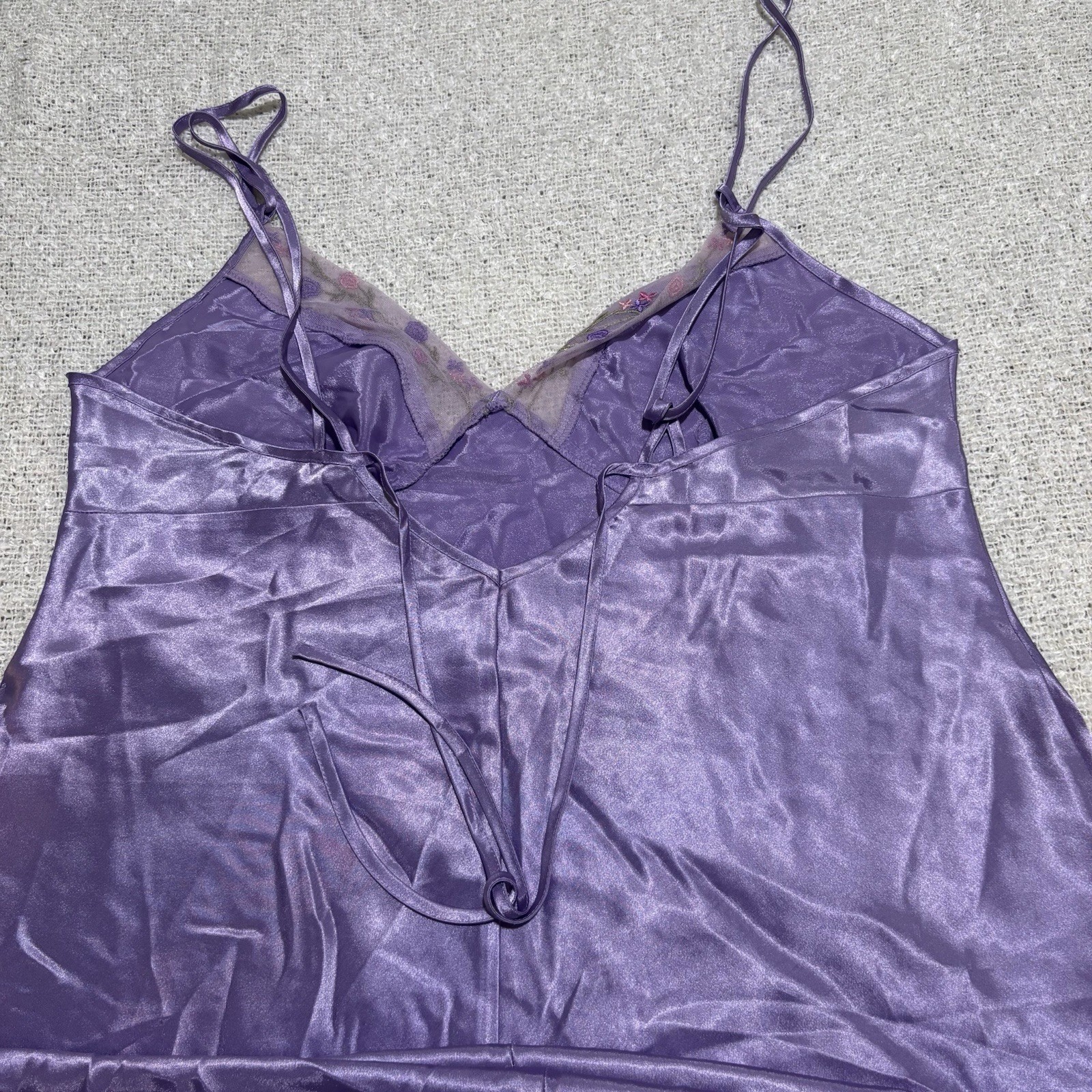 Vintage California Dynasty 80s Cottagecore Slip Gown Sleep Slip Floral Lace Y2K
