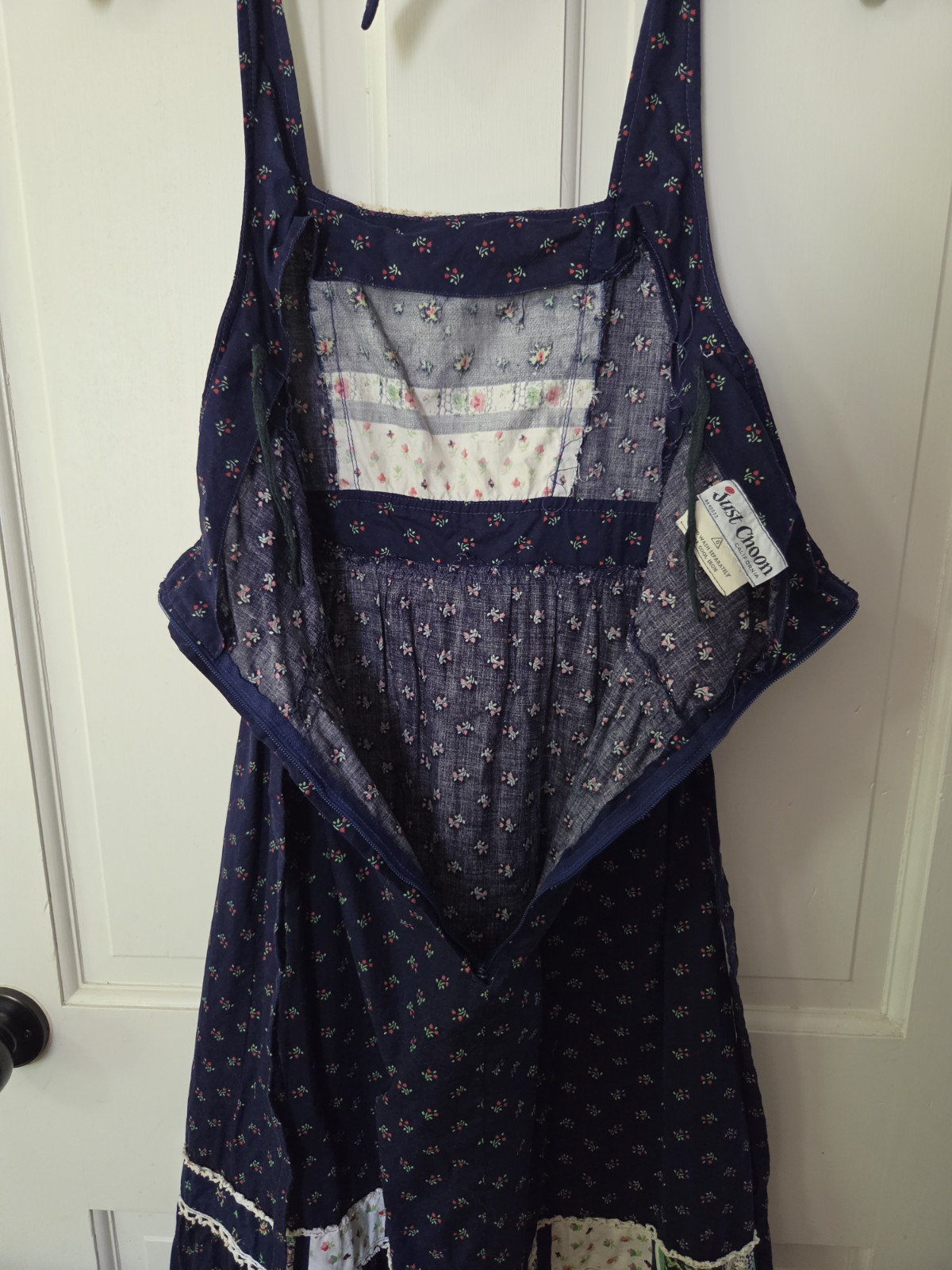 Vintage 1970s? Halter Dress Boho Prairie