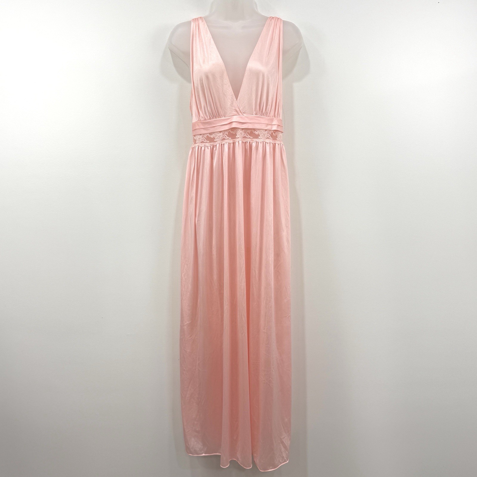 VTG Gilead Nightgown M Pink Maxi Victorian Babydoll Coquette Dainty USA Made