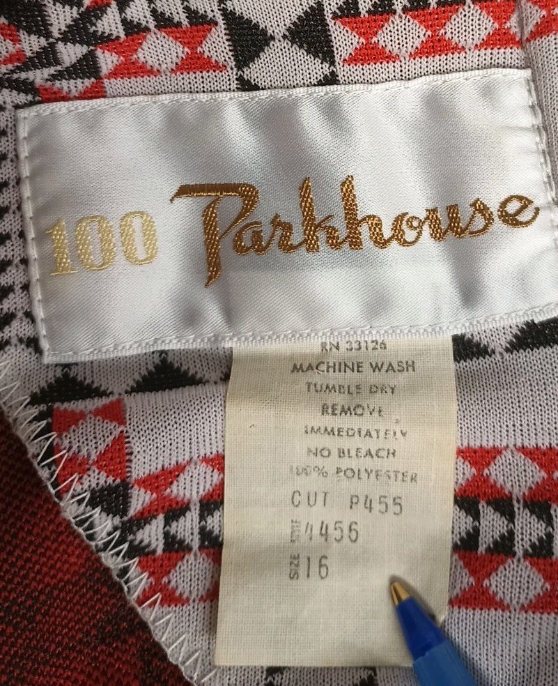 1970s Parkhouse Women 16 VNeck Retro Shirt Hippie Boho That 70s Show Tie Waist