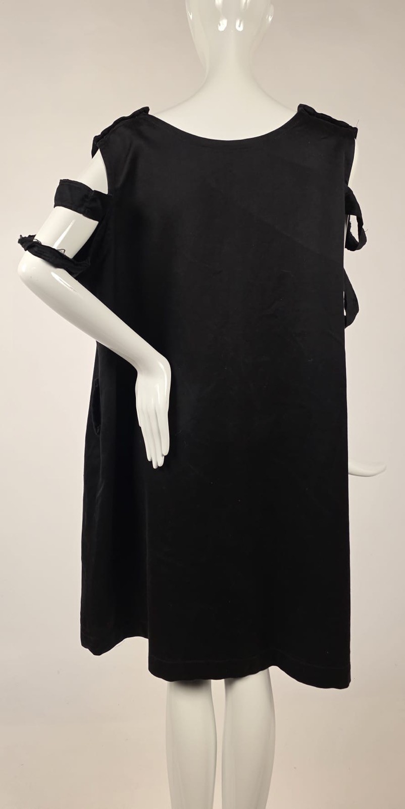 GOTHIC EDWARDIAN TEEN’S BLACK POLISHED COTTON BATHING SUIT DRESS W POCKETS