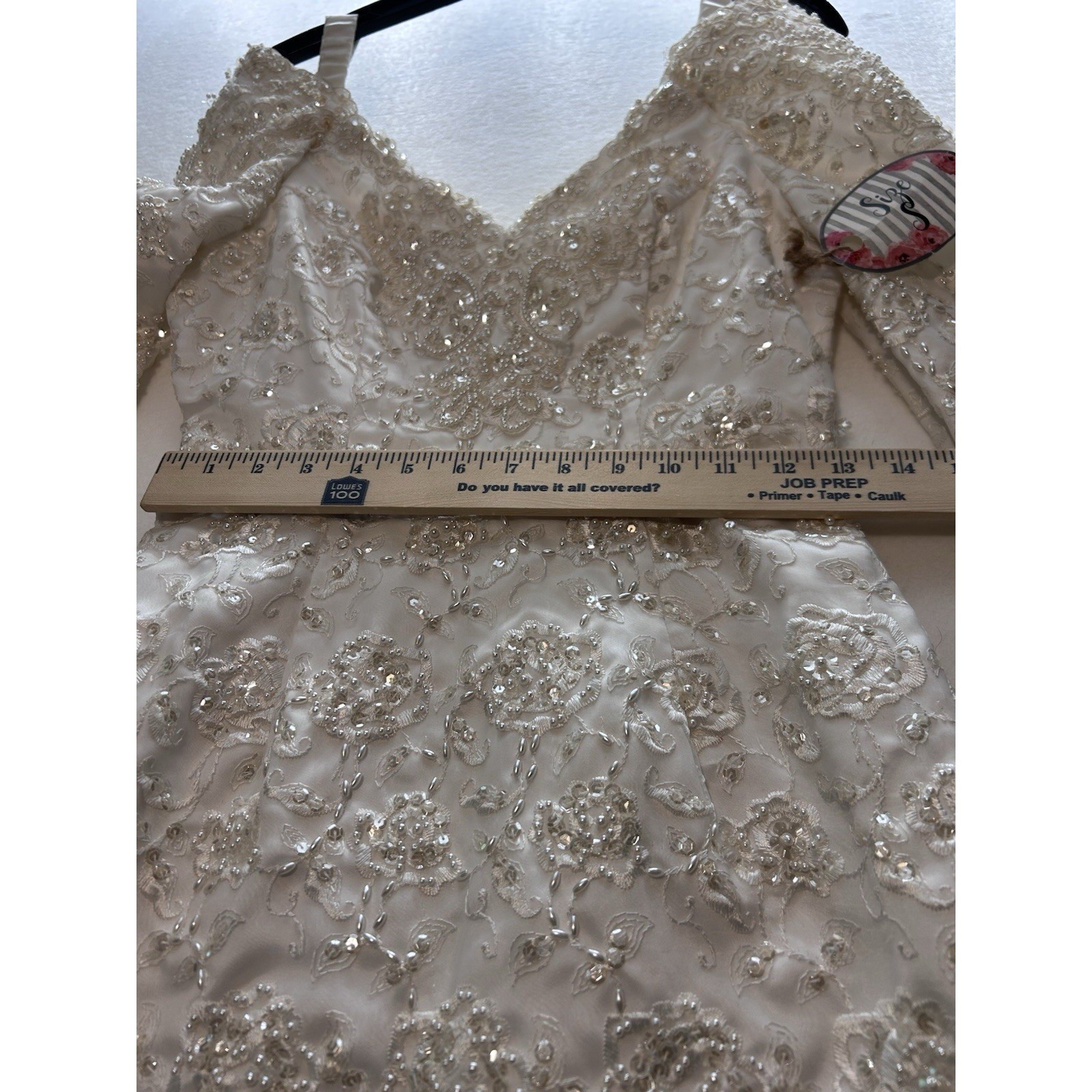 Bridal By Justine VTG Cocktail Bridal Dress Women’s Sz Small Sequined Beaded EUC