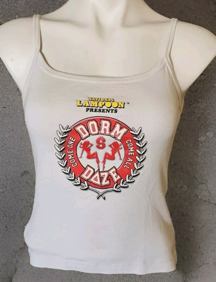 Rare 2003 National Lampoon DORM DAZE Promo Tank Top OS American Apparel Y2K Vtg