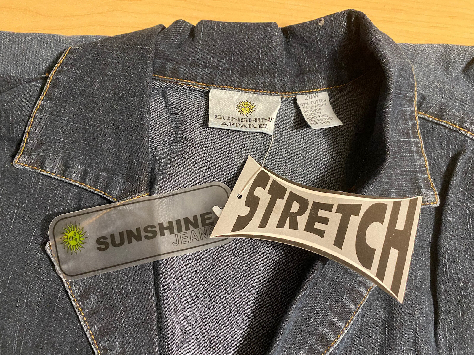 Vintage Sunshine Apparel Denim Jumpsuit Women’s Size 20W NOS Deadstock New
