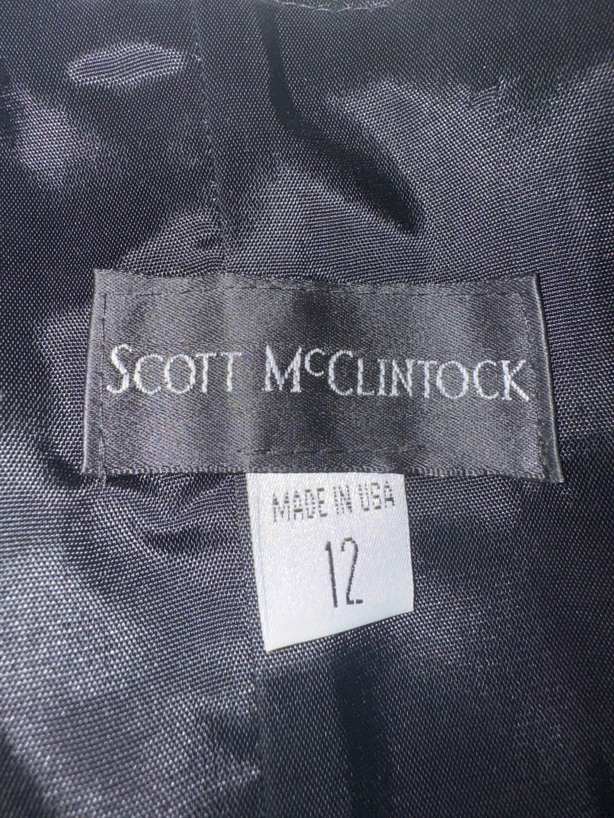 VTG Scott McClintock Blue Sparkle Strapless Gown Dress 12 Midnight Navy Prom