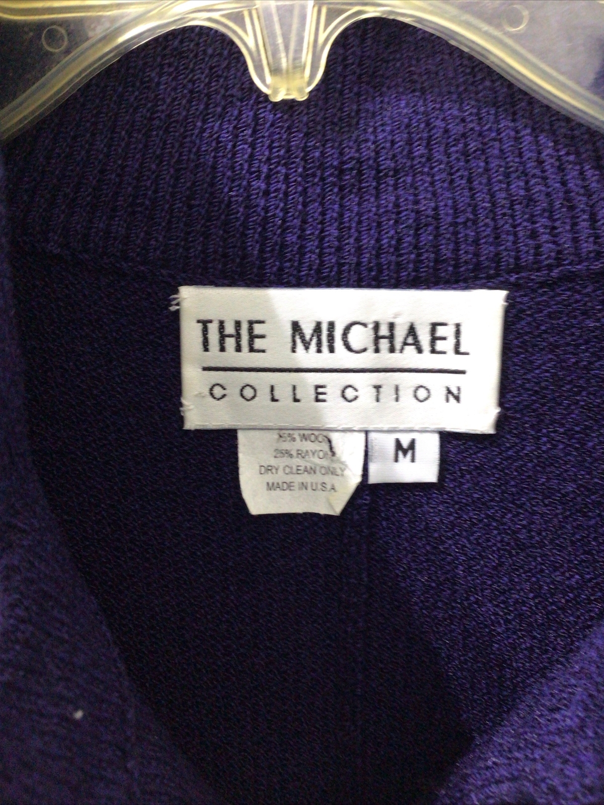 THE MICHAEL COLLECTION SANTANA KNOT DRESS SIZE MEDIUM VINTAGE NAVY GREEN
