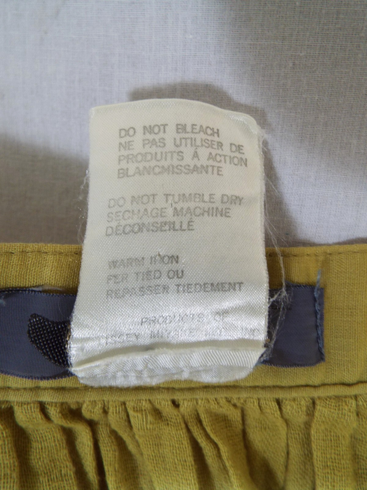 VTG 1980s Issey Miyake Yellow Cotton Asymmetrical Skirt MEDIUM Brush Label Slits