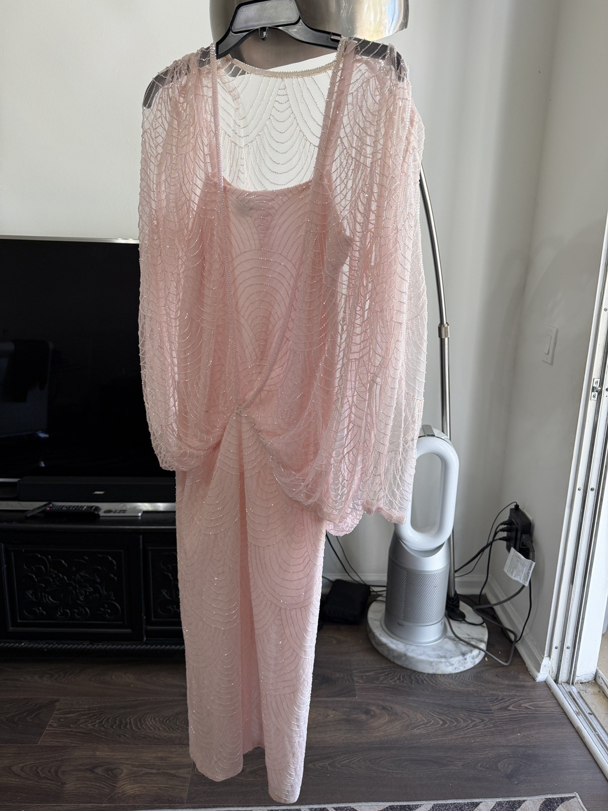 VTG Judith Ann Creations Beaded Sequin Dress/Overlay