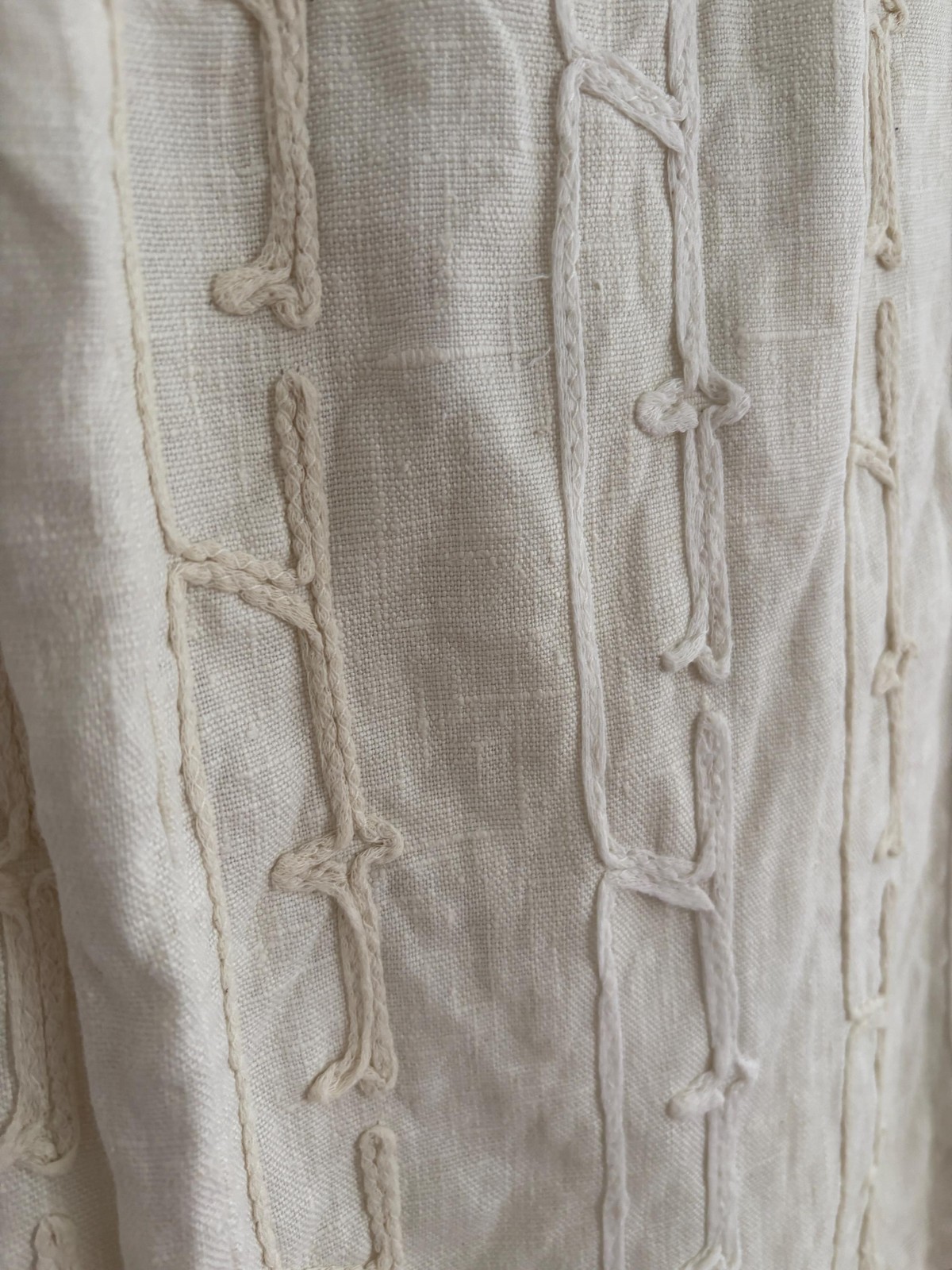 Vintage HANDMADE white textured pencil skirt, High Waisted Midi Skirt,