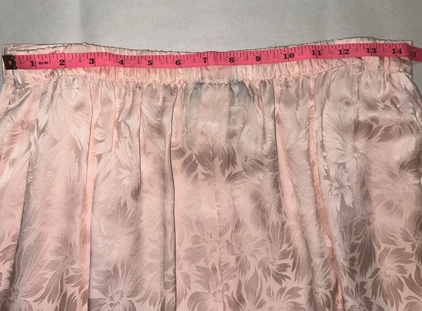 Vintage Pink 3-Piece Blazer Skirt Suit Set Floral Argenti Petites 14 Pure Silk