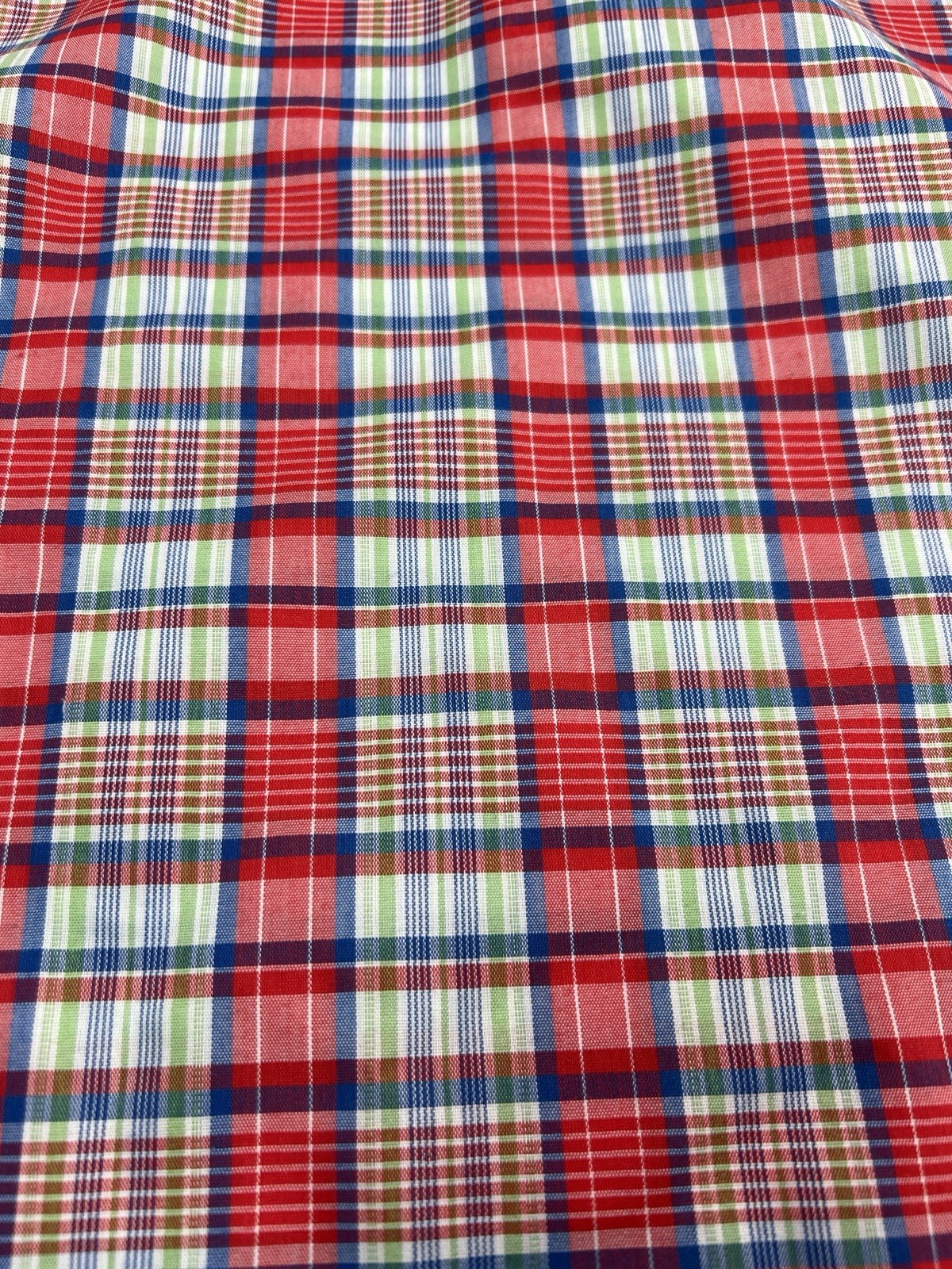 VTG Plaid Shift Dress Preppy Classic Button Bow Neckline Magnolia Shoppe Sz Med