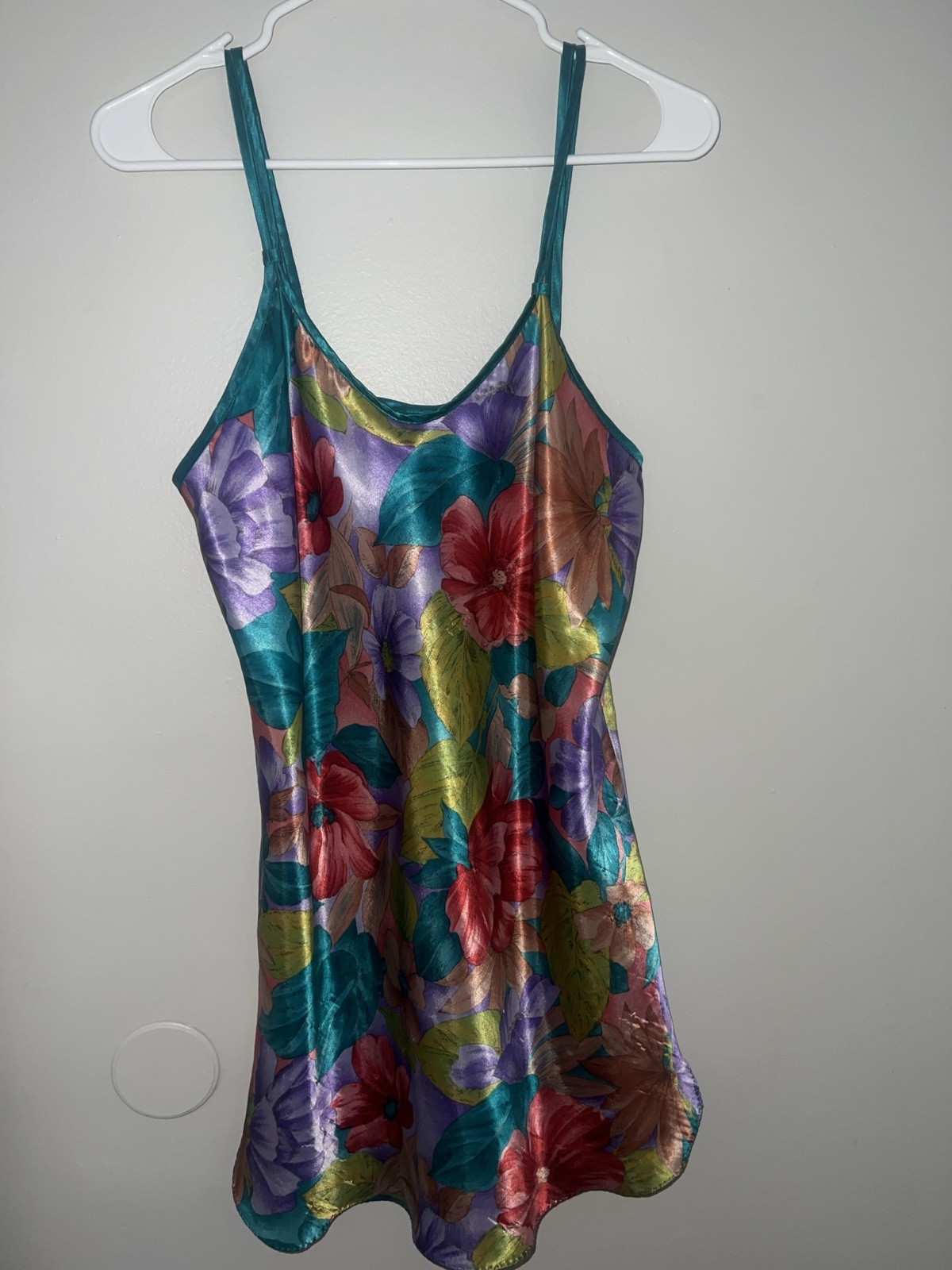 Vintage 90s Jones New York Floral Nightgown Women’s Satin Sleepwear Y2K