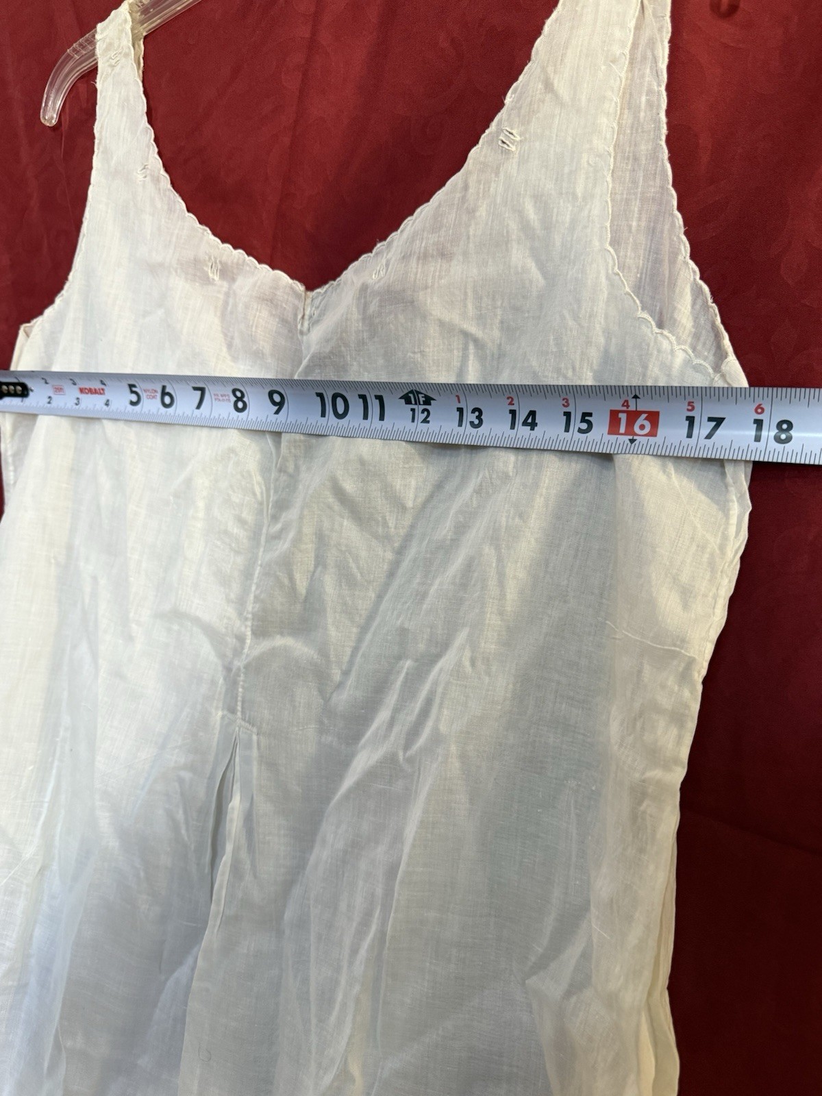 Antique Edwardian Handmade White Cotton Chemise Step-In Teddy Embroidered 1905