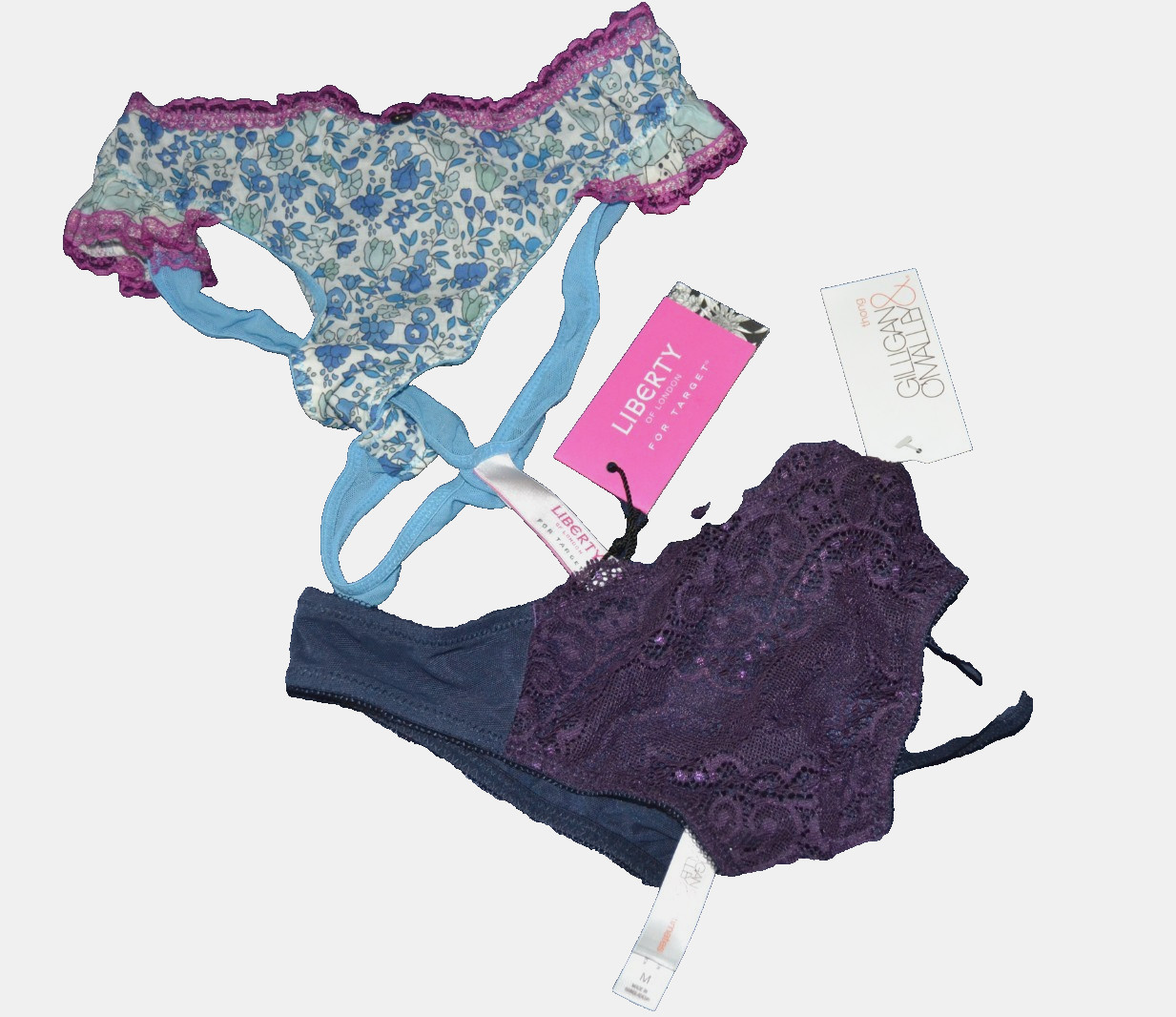 Thong Panty Lace Ruffle Sz M (8-10) Mixed Lot Target Liberty Gilligan & Omalley