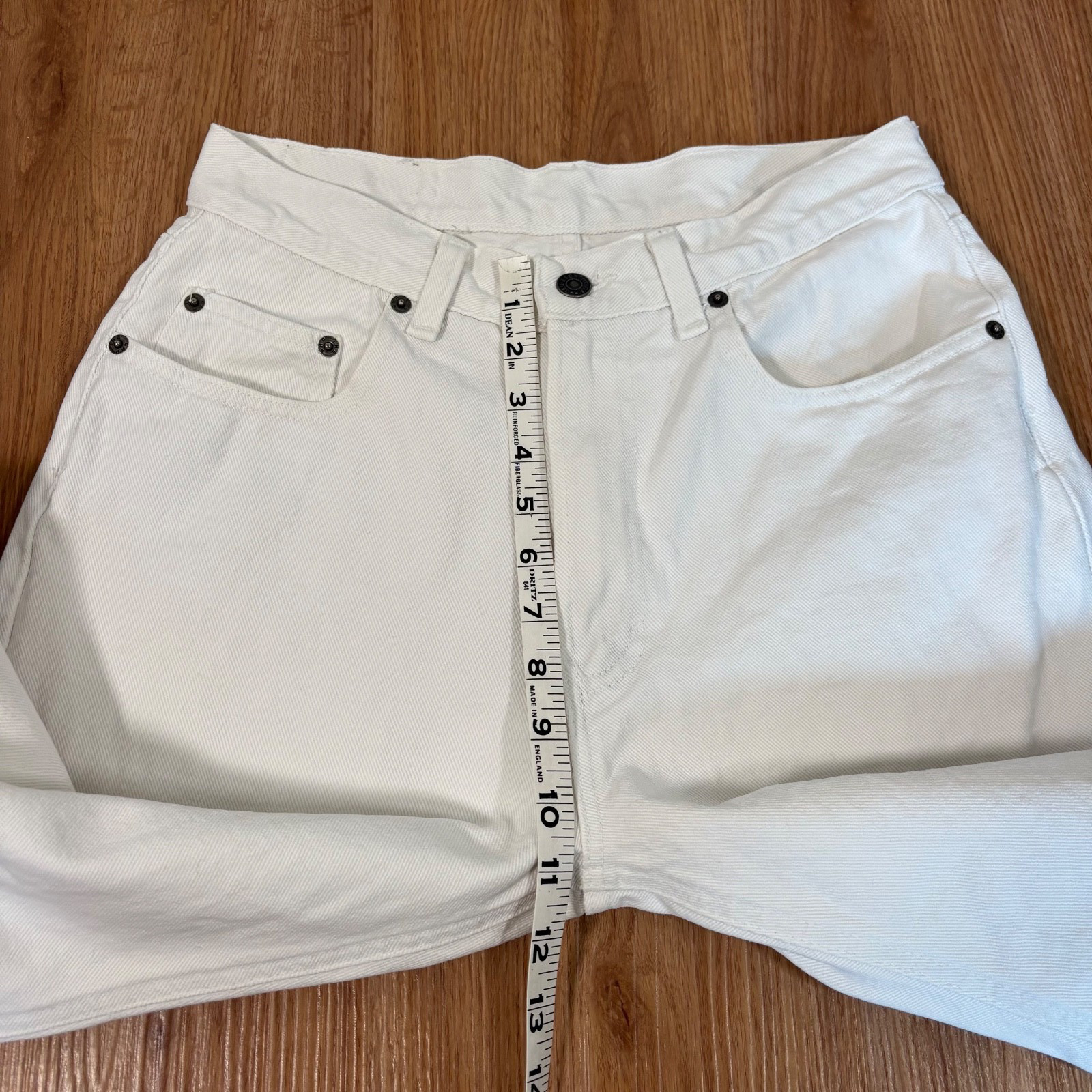 VTG Gap Jeans Loose Fit 90s Women’s Sz 26 White Made in USA Coastal Minimalism