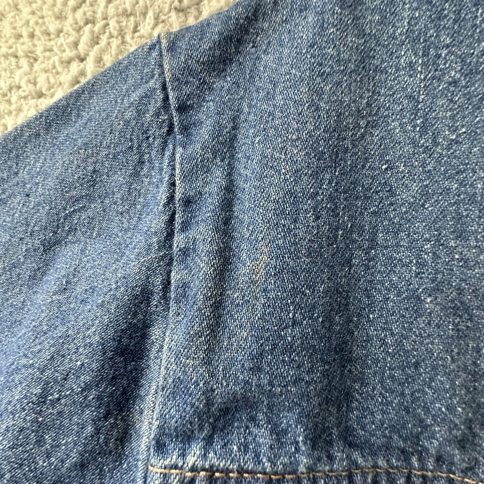 Vtg Jumpsuit Womens Medium 80s IDEAS Romper Coveralls Denim Snap Jumper