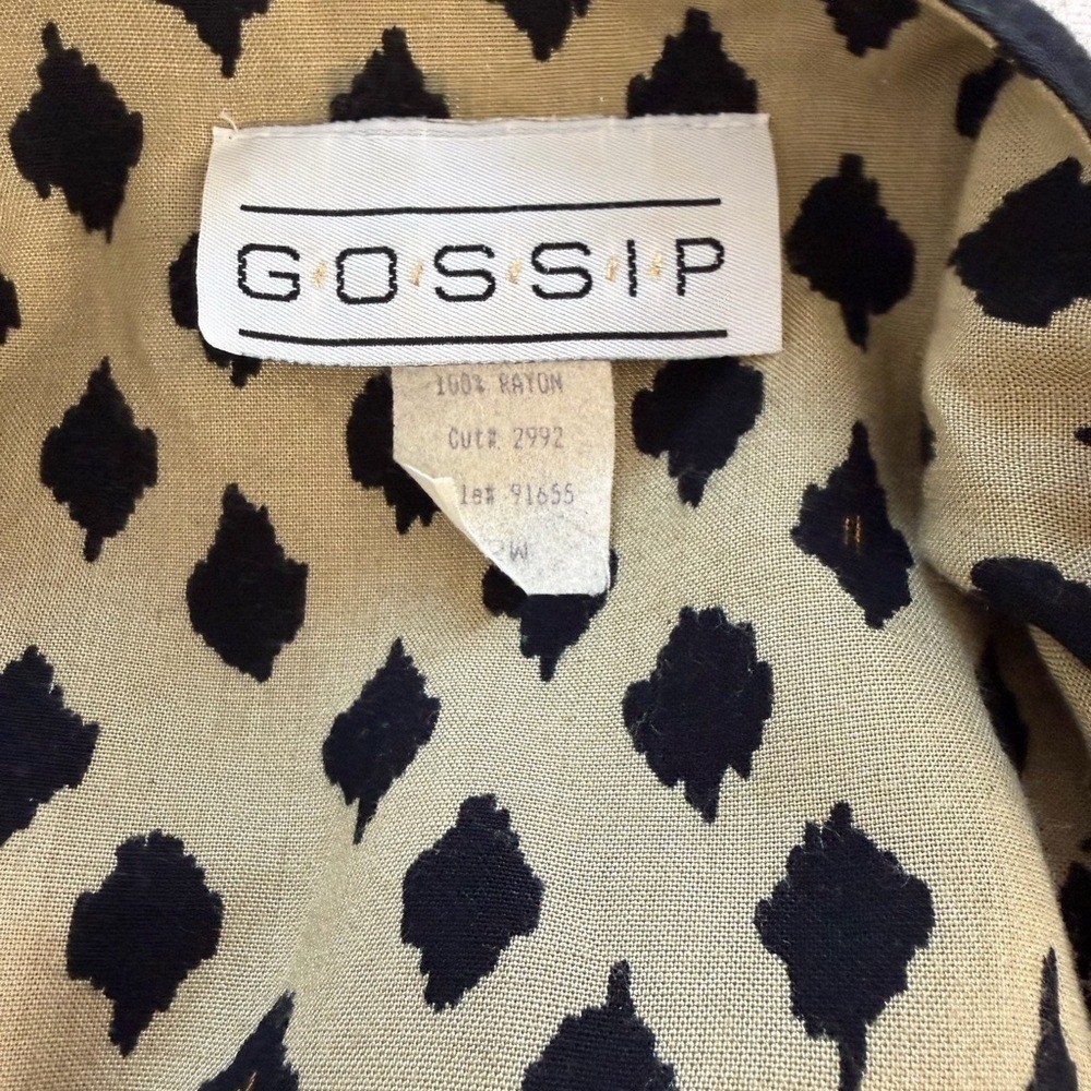 Patch Work Artsy Chic Box’s Shape Vintage GOSSIP 22W Button-Up Blouse