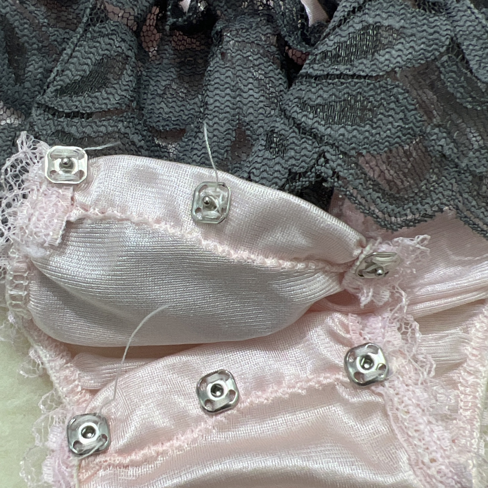 Vintage Julianes Babydoll RUFFLE LACE LINGERIE Sexy Sheer