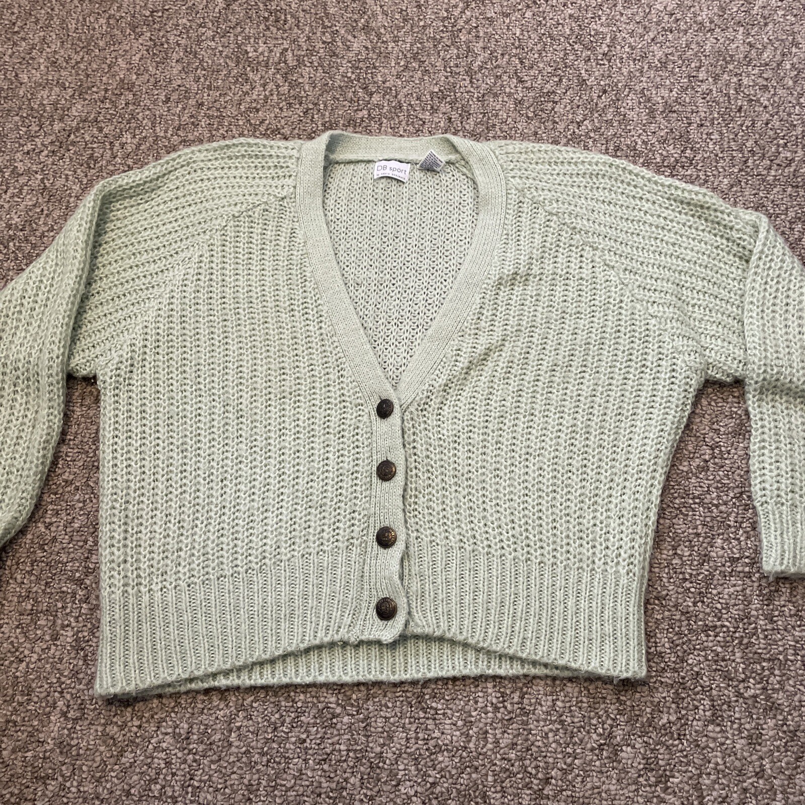 Vintage DB Sport By David Benjamin Cardigan Sweater Acryllic Made in Taiwan ROC