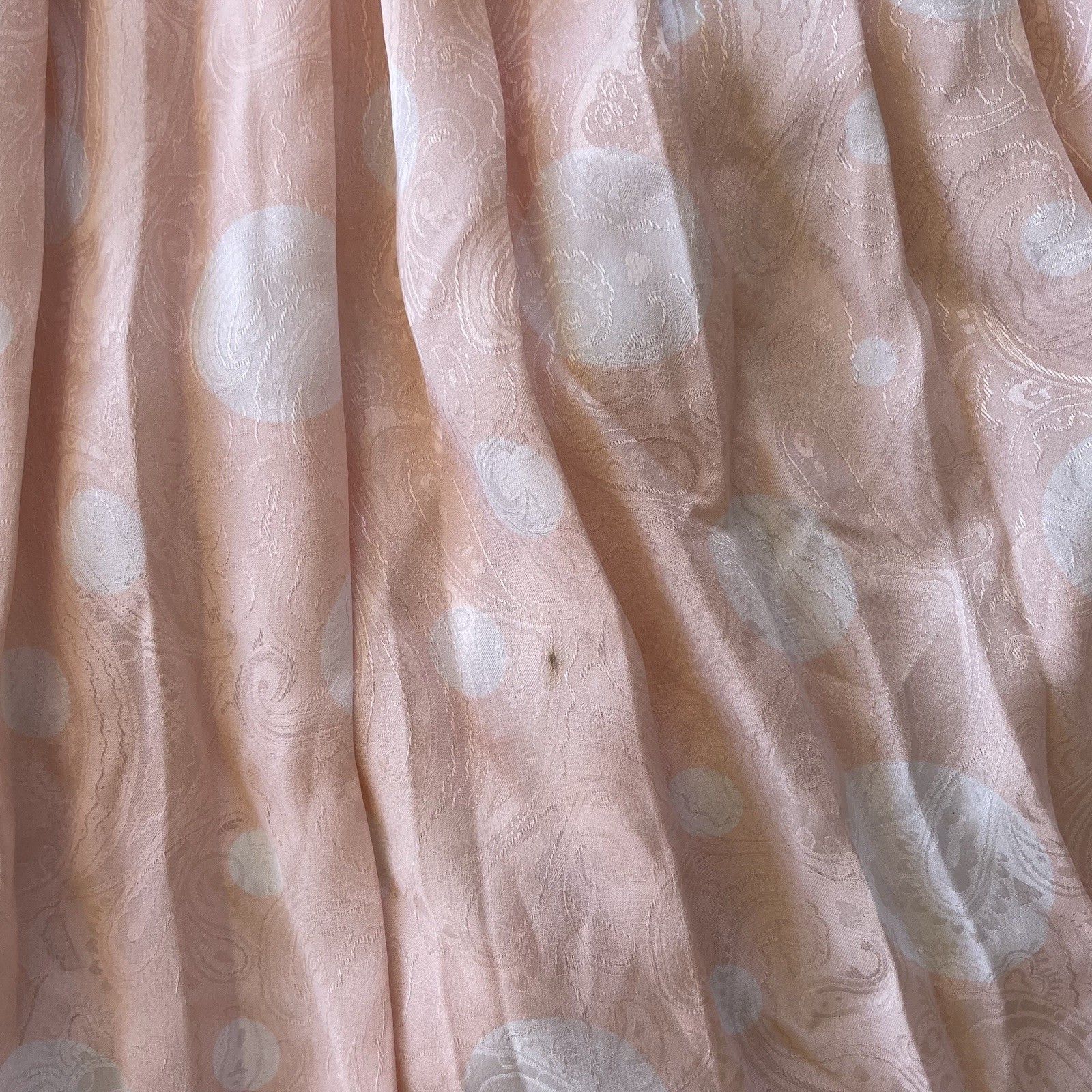 Vintage 1980s Alexis Fashion Inc Pink White Polka Dot Secretarial Dress Size S