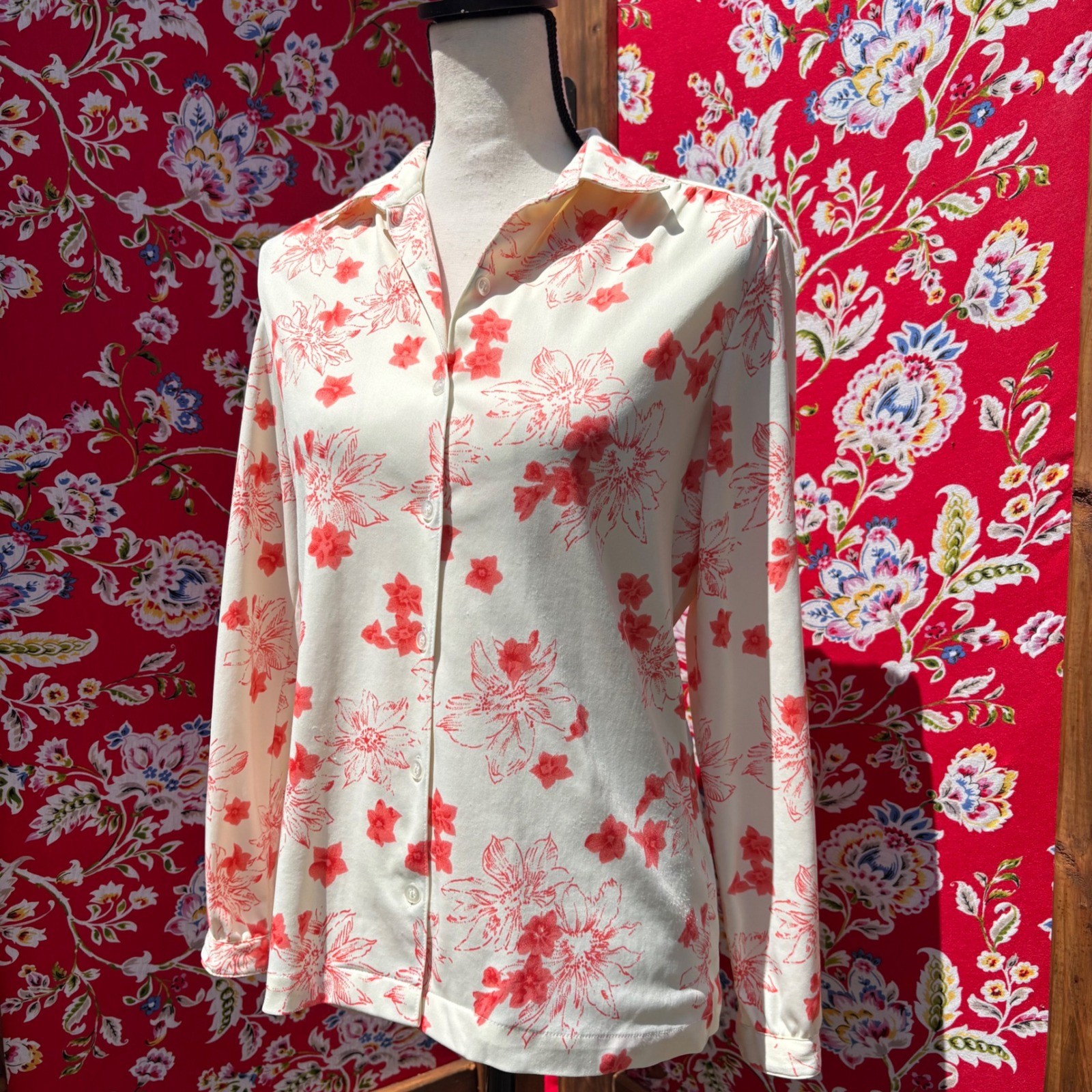 Vintage Floral Western Prairie Floral Button Down Women’s Size M-L