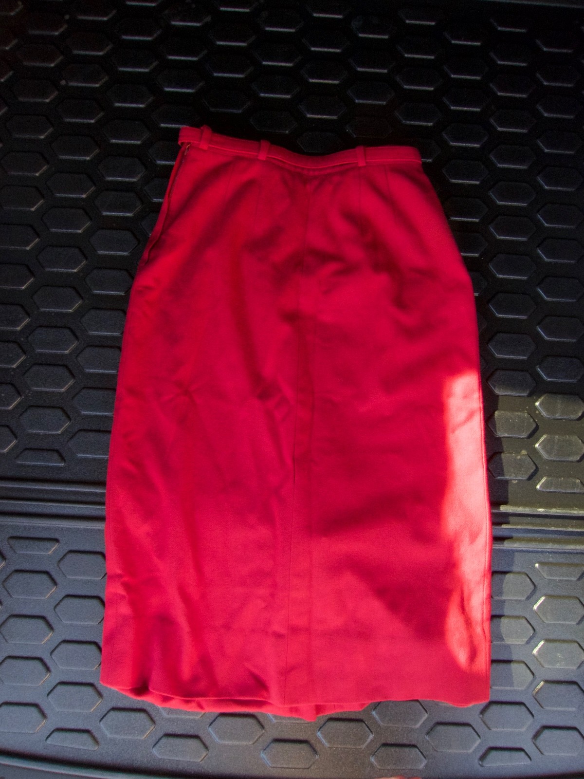 Vintage 1950s Saks Fifth Avenue Cashmere Herringbone Skirt 26″ High Waist Maisel