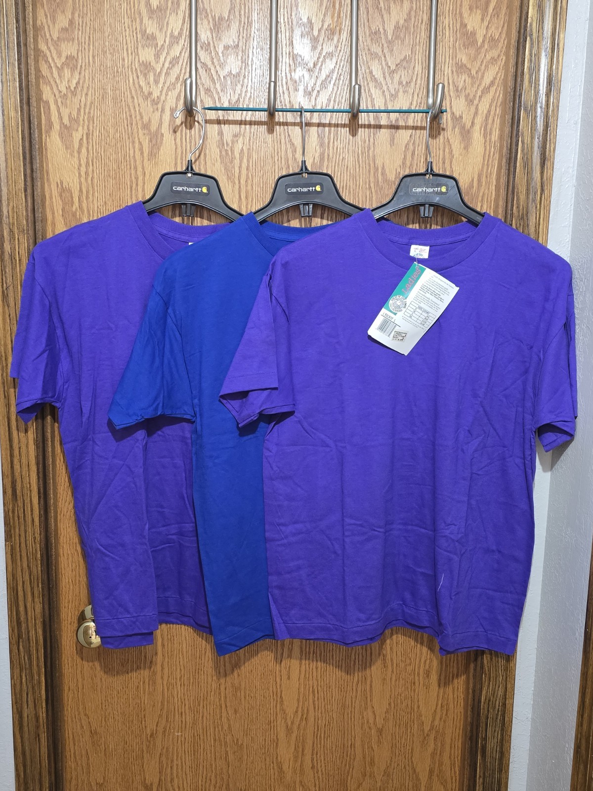 Lot of 3 Vintage 90s Fruit of the Loom T-Shirts NWT Made USA Ladies L Casualwear