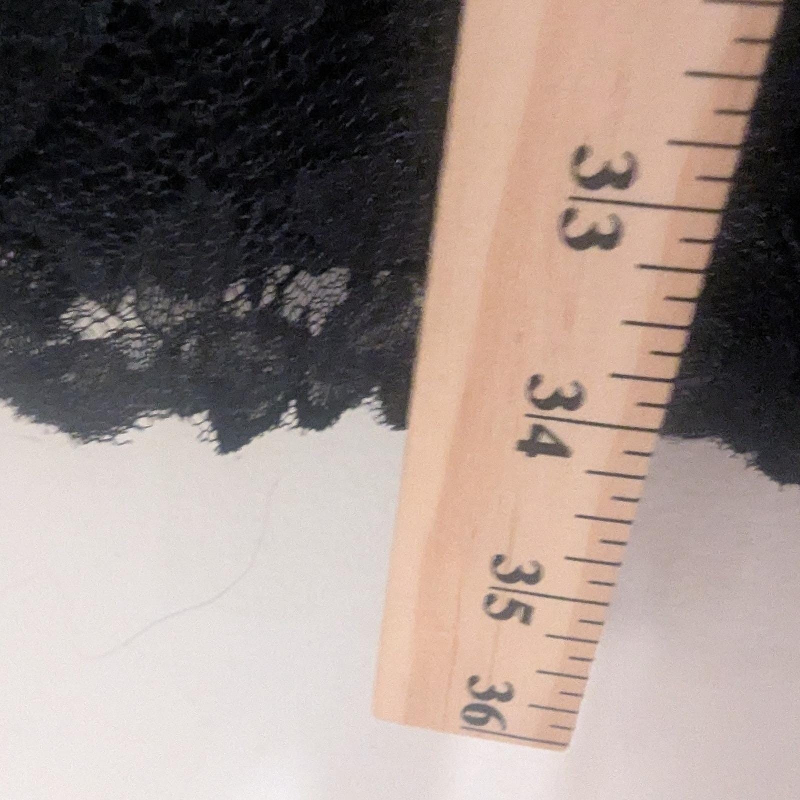 Vtg Maxi Skirt Black Lace Floral Elastic Waist Sz L Whimsigoth Dark Romantic