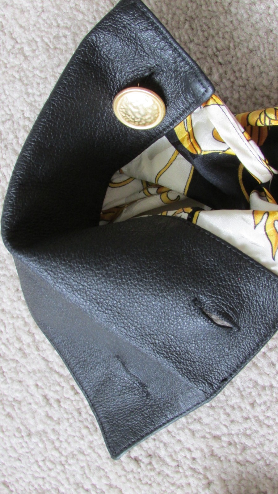 Vintage 80’s Womens Silk and Leather Unicorn Blouse Exit Shops-S
