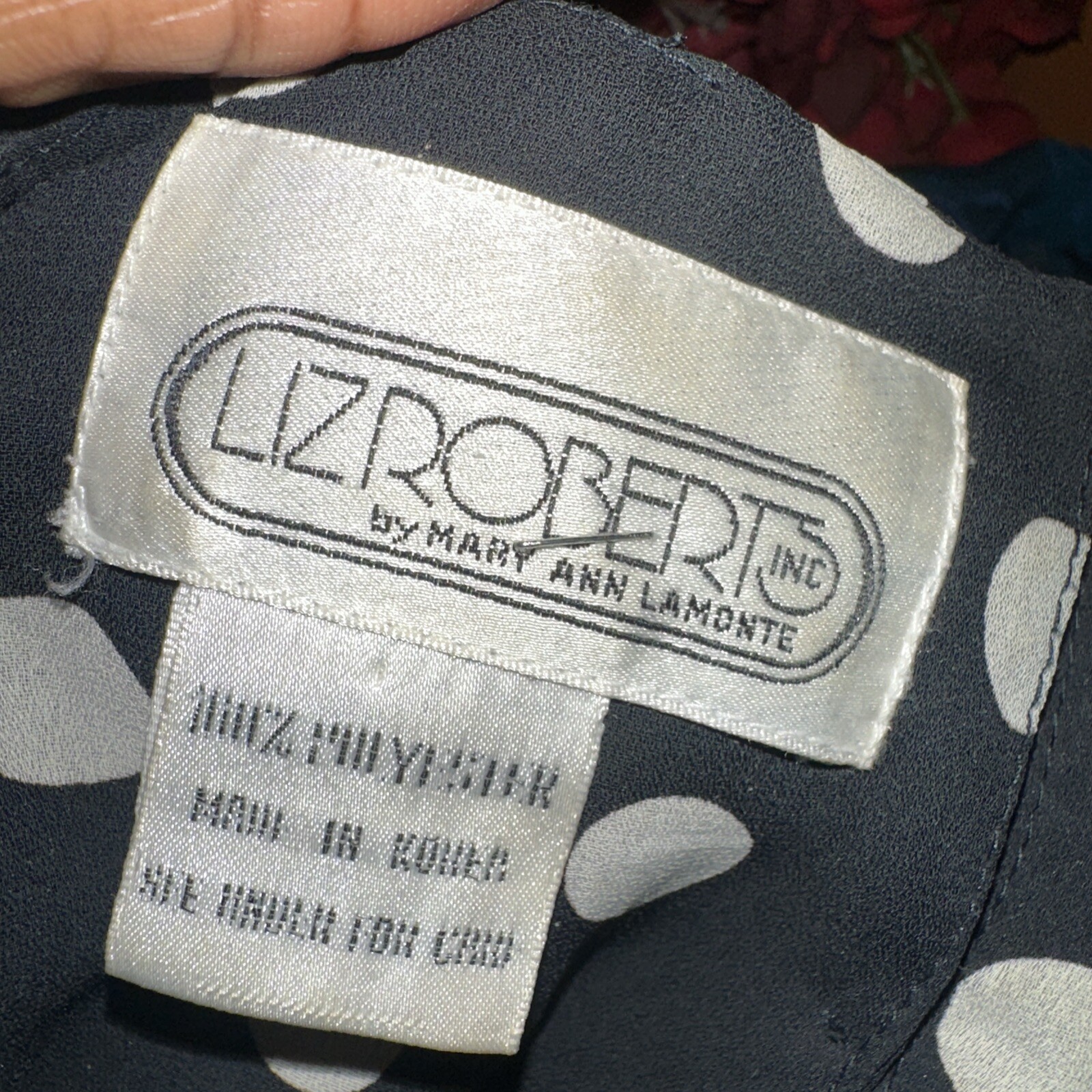 vintage liz roberts dress Polka-dot Size 6 Used Mary Ann Lamonte