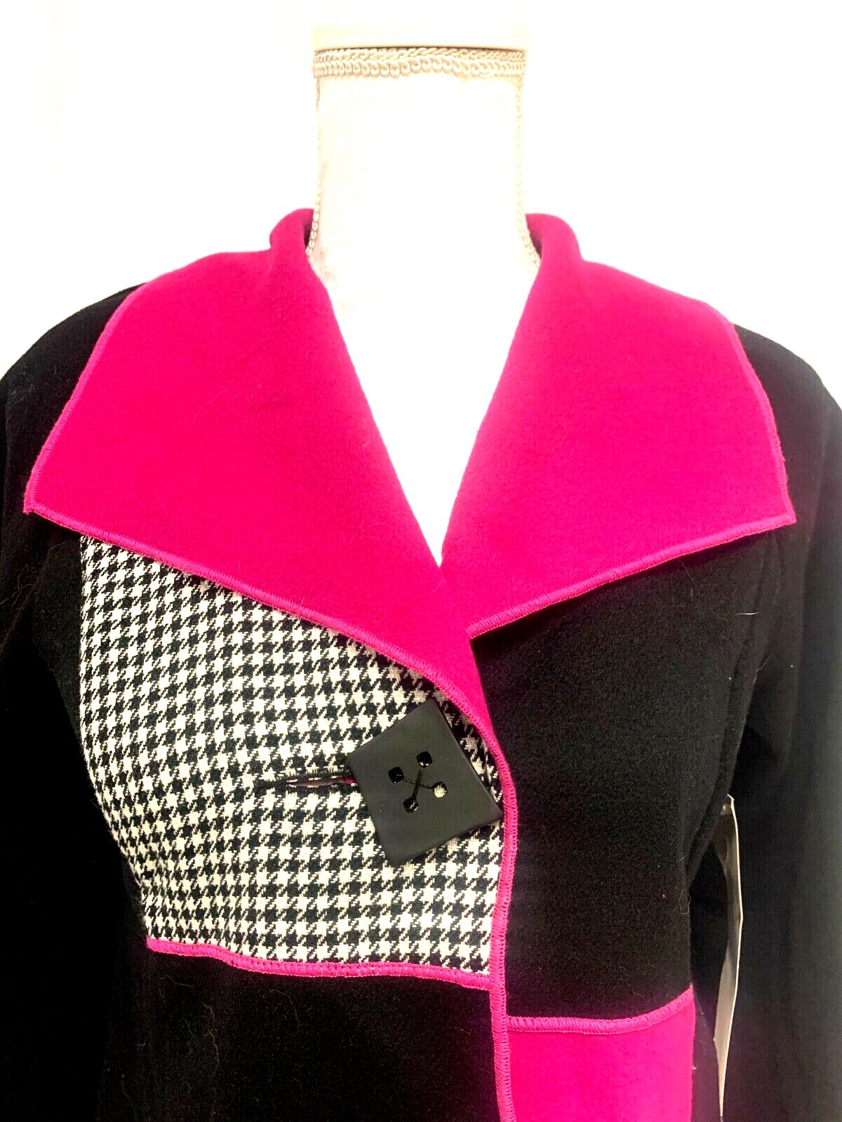 Marylou Ozbolt Storer NEW VTG Fiberarts Wool Jacket XXS Art to Wear 36 bust