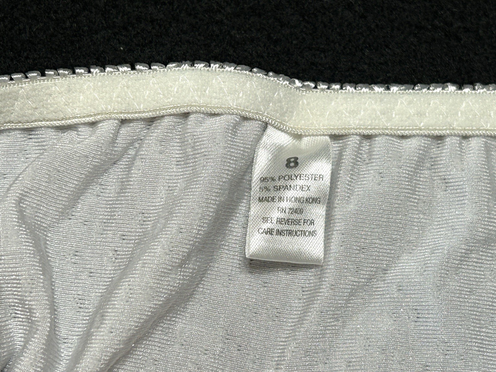 Vtg UNBRANDED Satin Embroidered Dots Hi-Leg Sz 8 White Panties #380