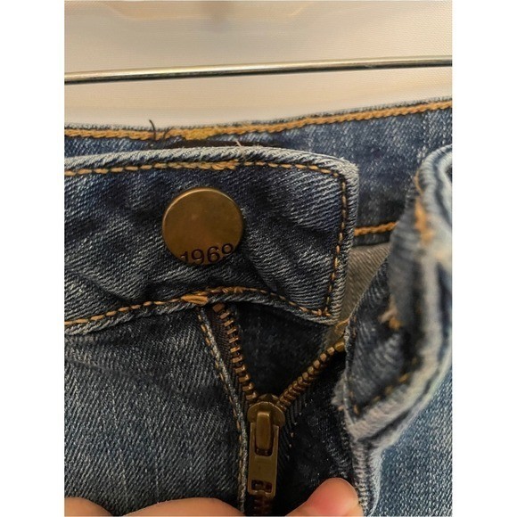 GAP 1969 Jean Classic Roll-Cuff Denim Shorts – Blue Women