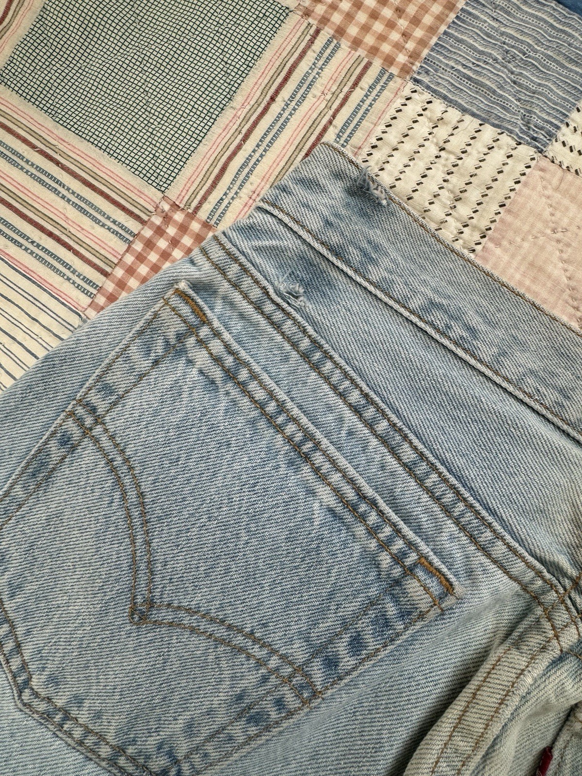 Vintage 1990s Levi’s 701 Student Light Wash Perfectly Faded Distressed 26 x 29