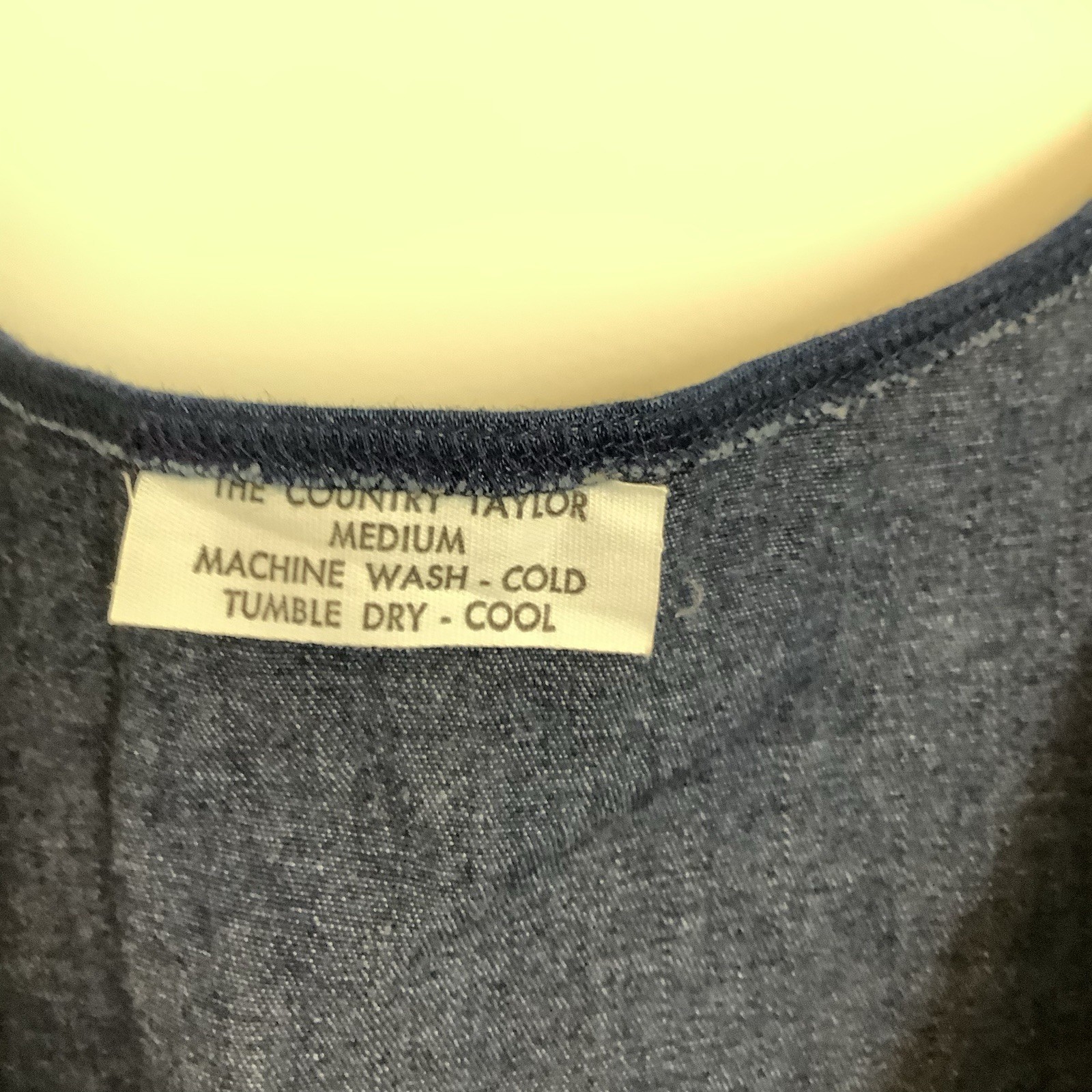 Vintage Blue Denim Happy Birthday Jumper Dress For Teachers Size M
