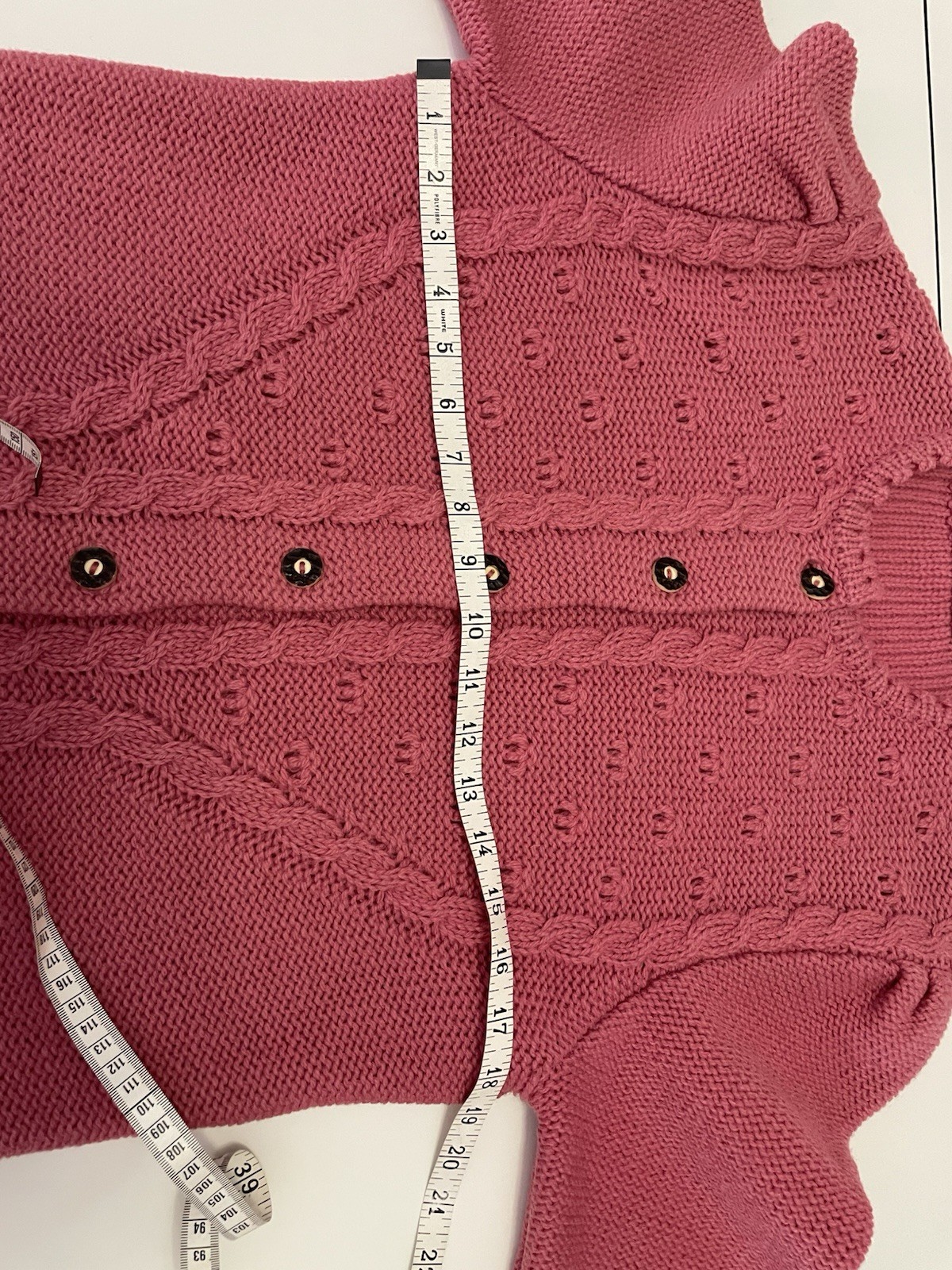 Vintage 80s Stapf Tyrol Pink Alpine Austria Knit Wool Fraulein Sweater Cardigan