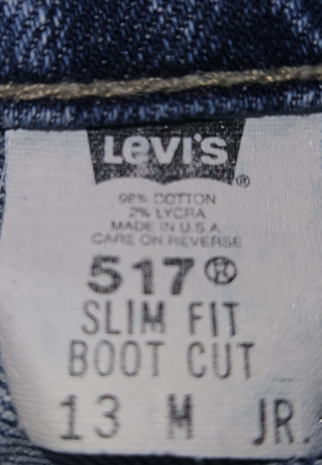 Y2K Vintage Levi’s 517 Boot Cut Blue Jeans Women’s 13M USA High Rise 29×31 Denim