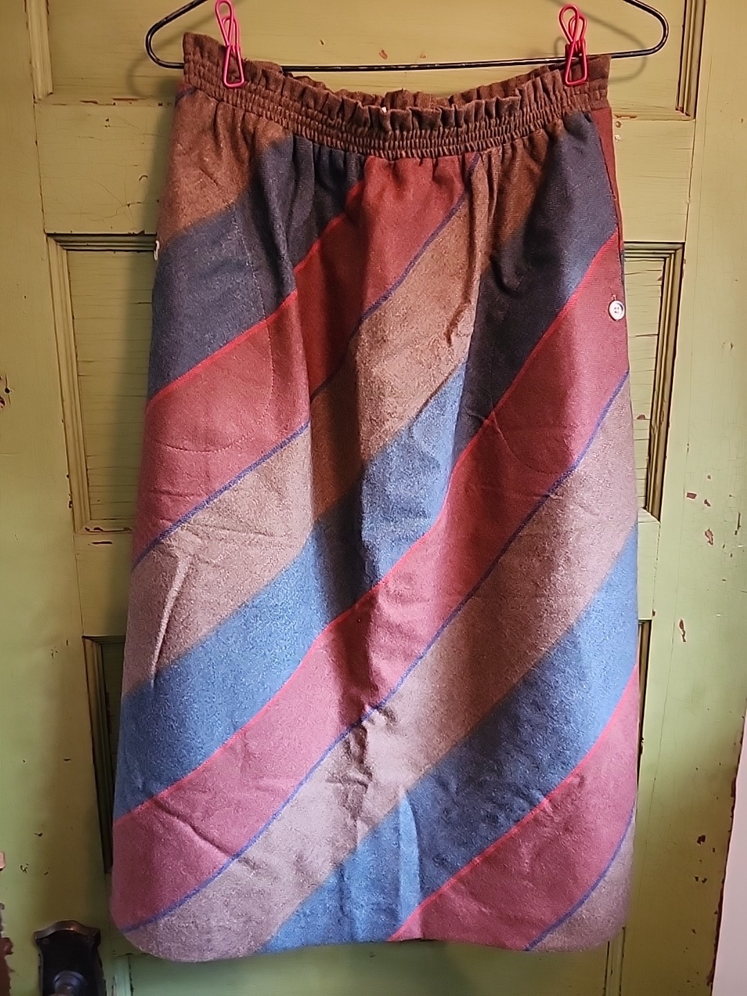 Vintage 1970’s Summit Sportwear Wool Skirt Stripes * See Measurements *