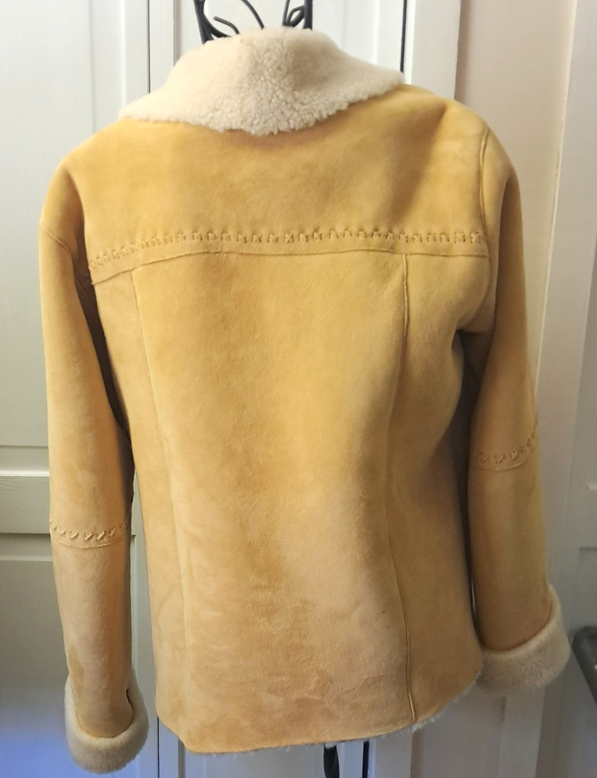 Pre-Owned L Shearling Leather Jacket The Territory Ahead Near Mint