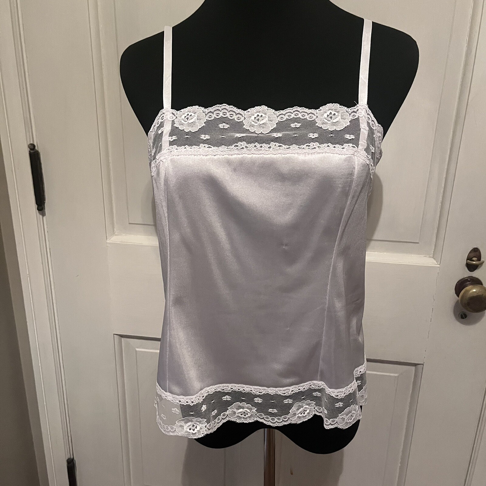 Sweetly Feminine Dove Gray Lacy Camisole w/Adjustable Satin Straps
