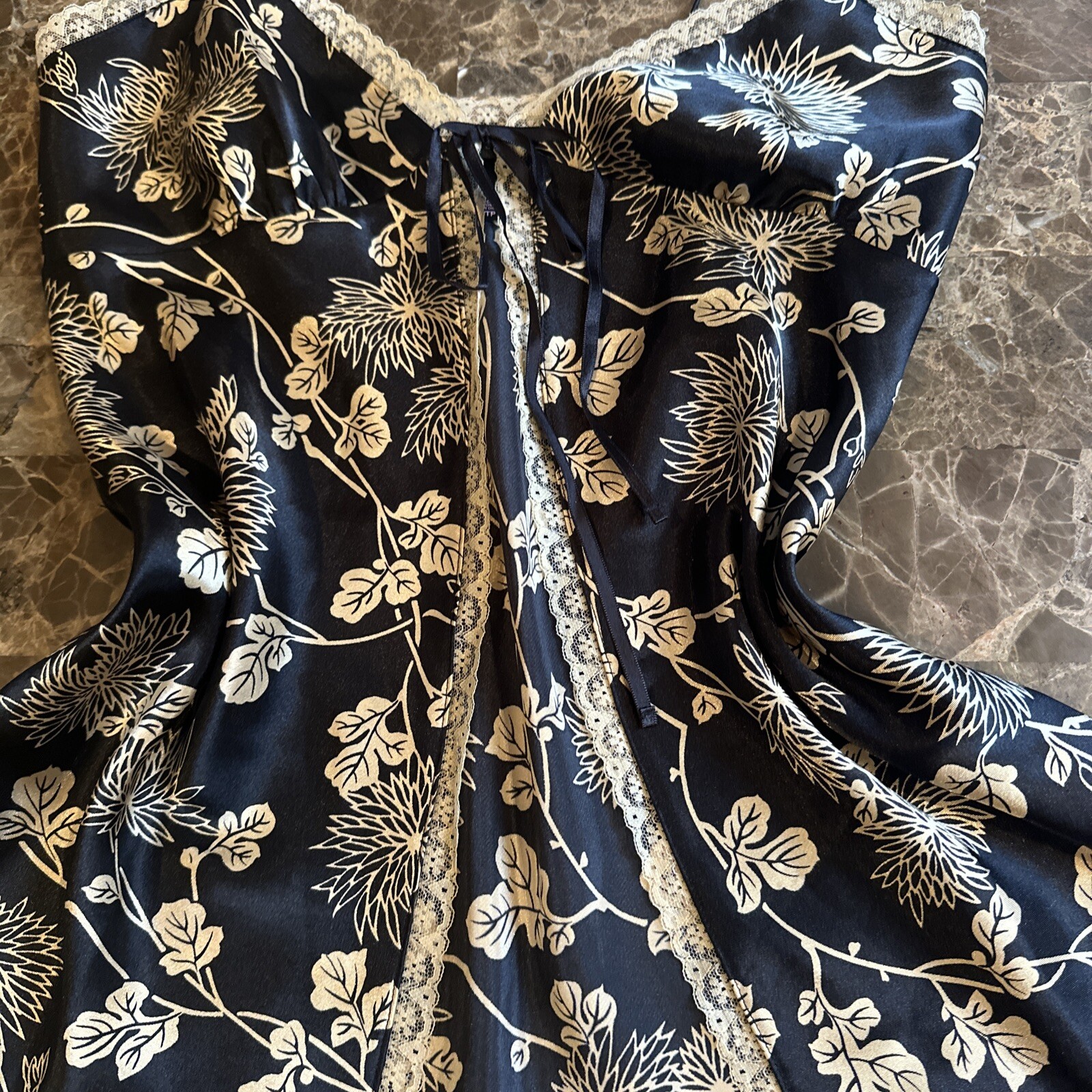 Y2K Split Front Top Victoria’s Secret Black Oriental Fairy Grunge Goth 00s Sz XS